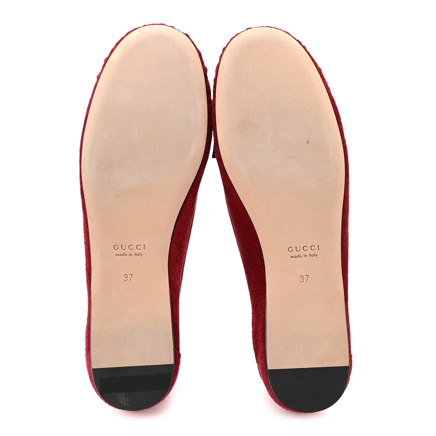Suede Micro GG Horsebit Womens Kensington Moccasin Loafers 37 Rosso Ancora - Image 6