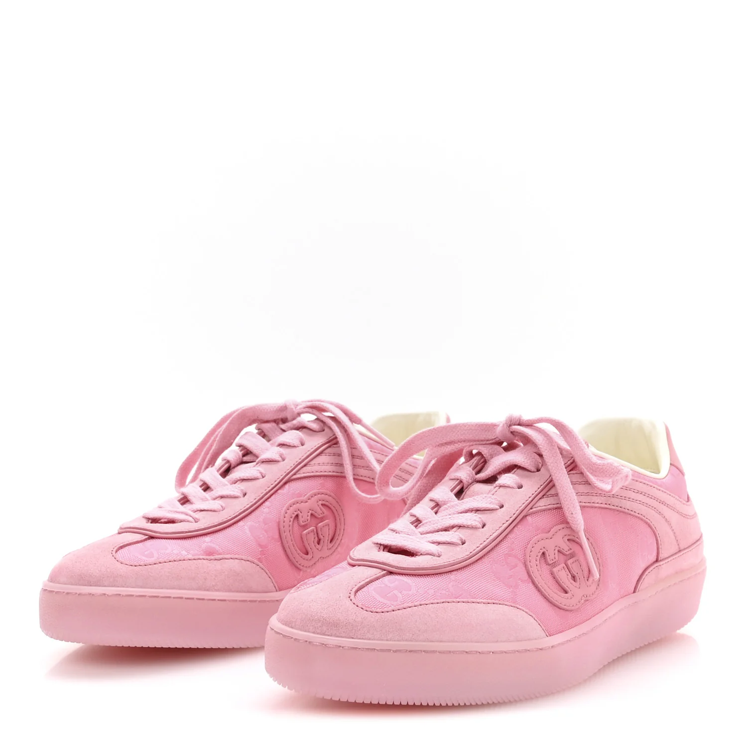 Suede Sweet GG Monogram Womens G75 Sneakers 39 Butterfly Pink - Image 4