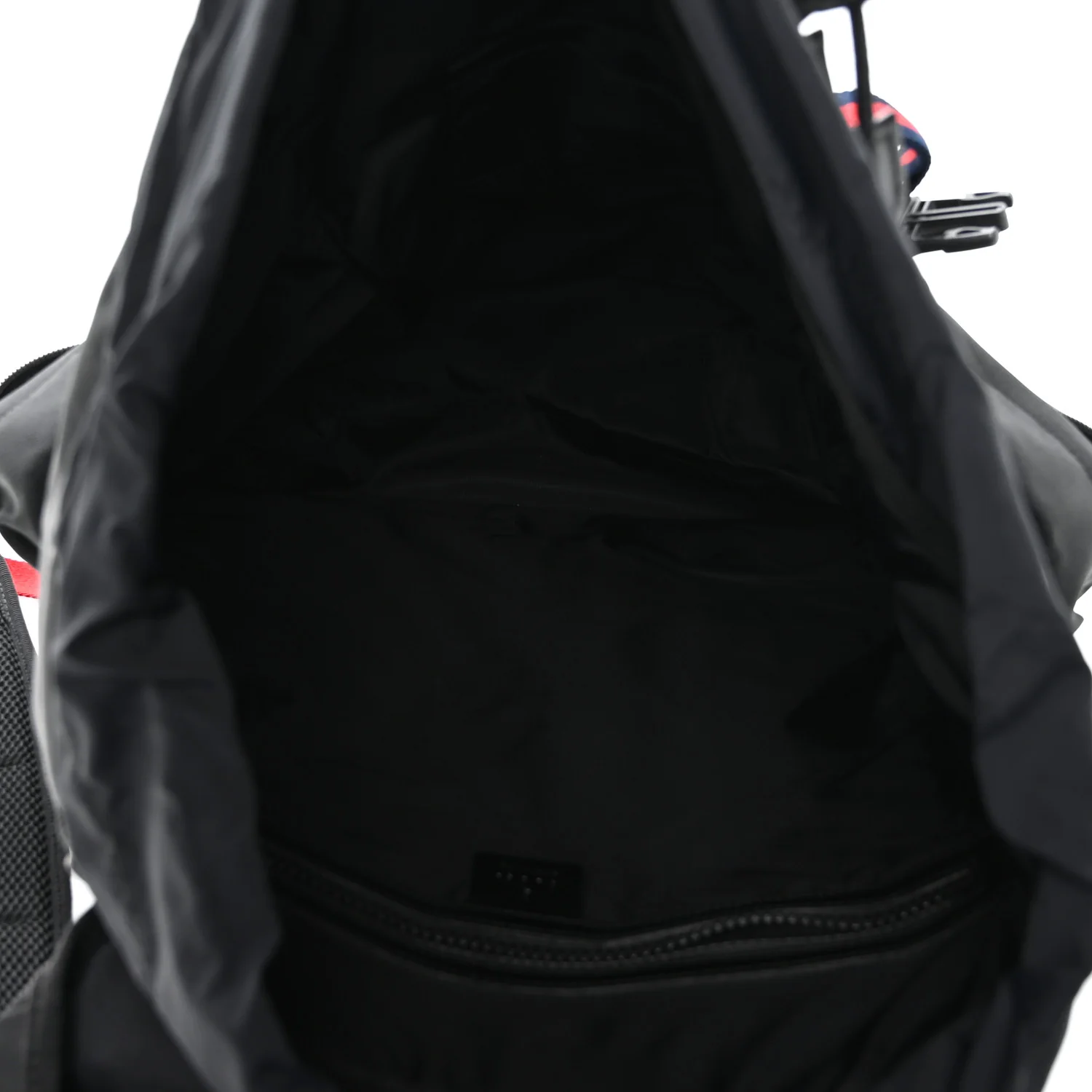 Techno Canvas Web Double Buckle Backpack Black - Image 4