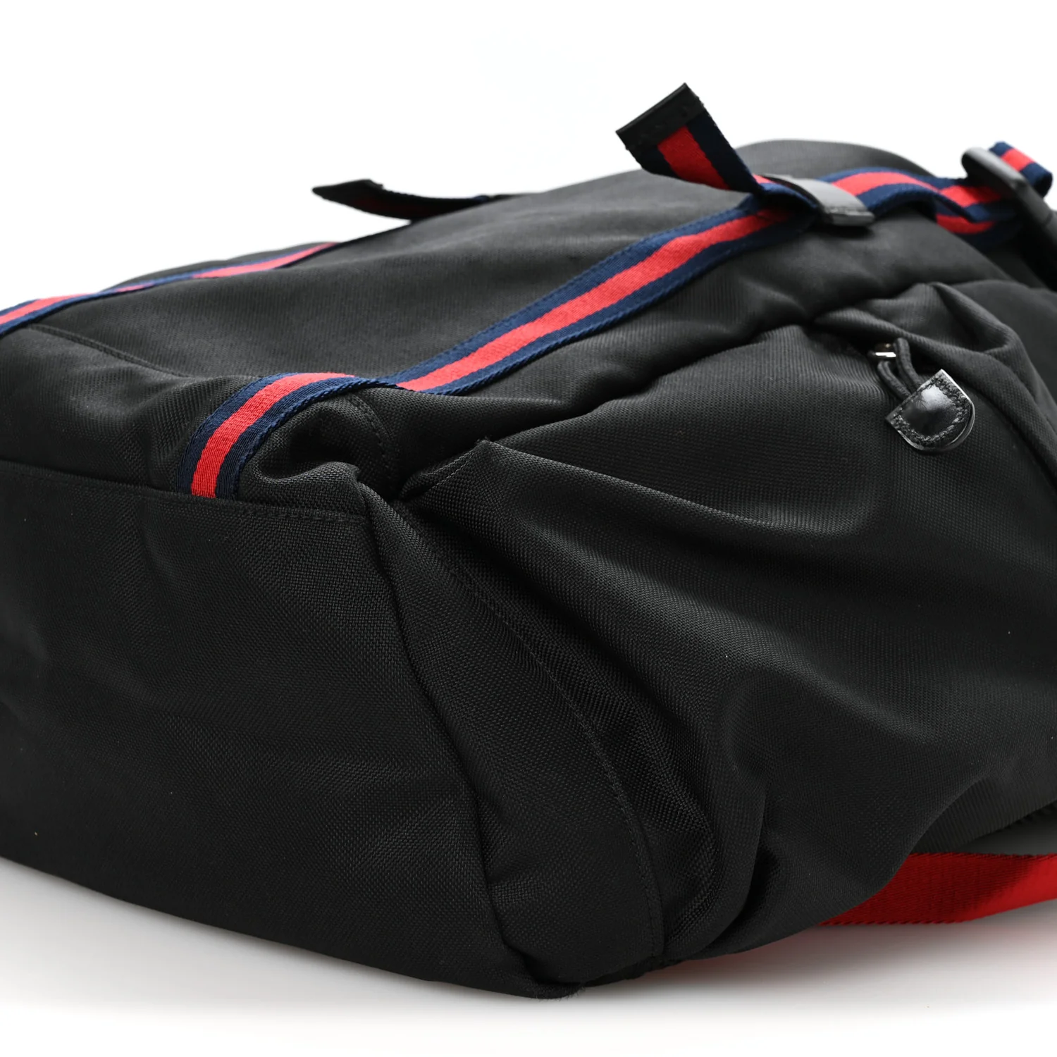 Techno Canvas Web Double Buckle Backpack Black - Image 9