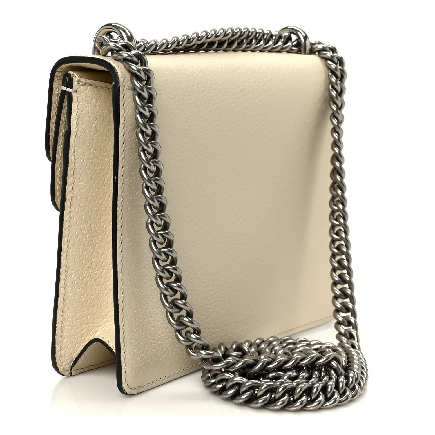 Textured Calfskin Crystal Mini Dionysus Shoulder Bag Mystic White - Image 3