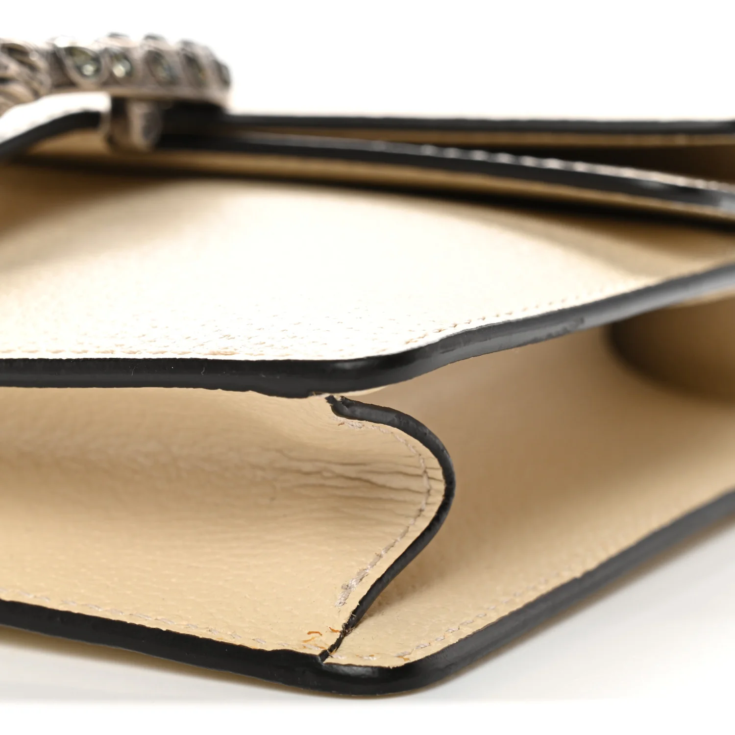 Textured Calfskin Crystal Mini Dionysus Shoulder Bag Mystic White - Image 10