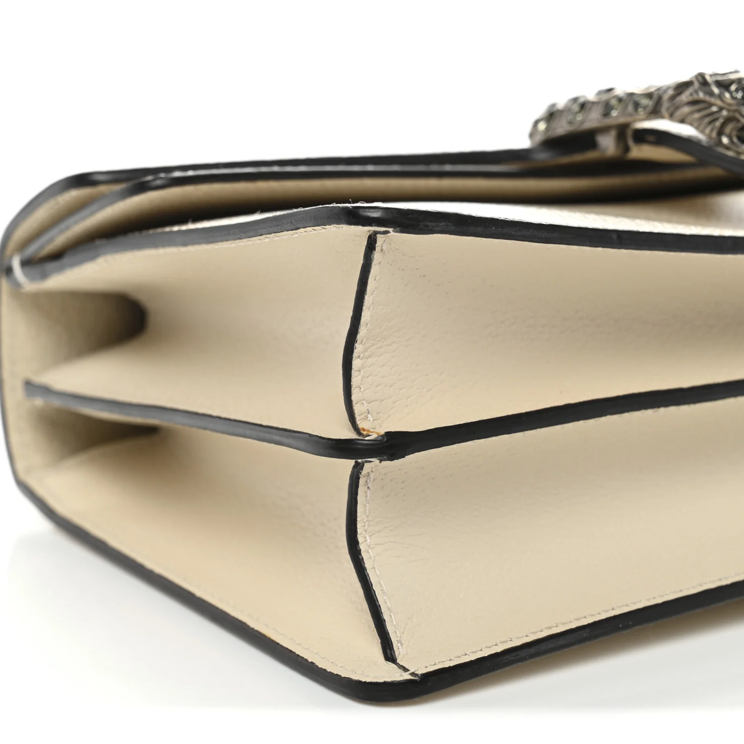 Textured Calfskin Crystal Small Dionysus Shoulder Bag Mystic White - Image 8