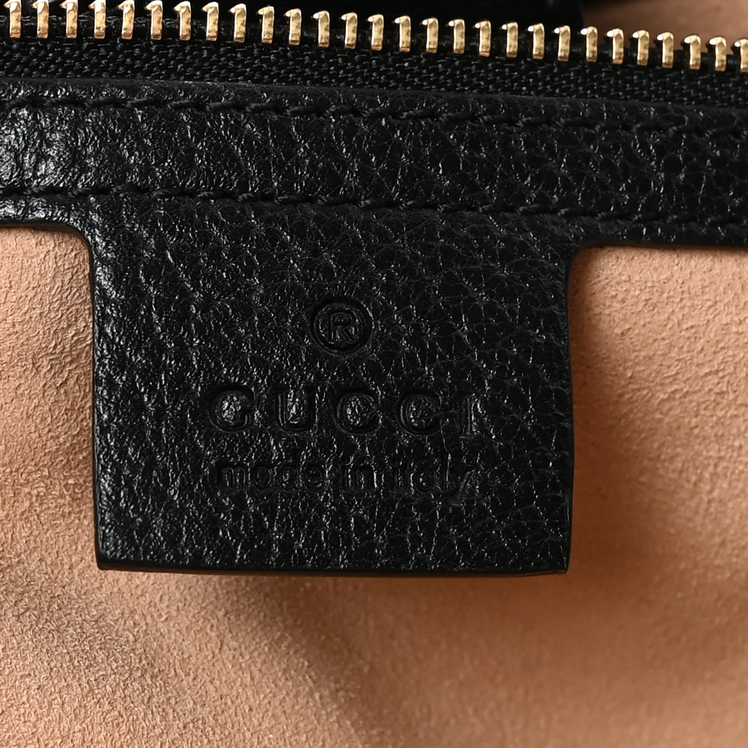 Textured Calfskin Web Medium Ophidia Shopping Tote Black - Image 6