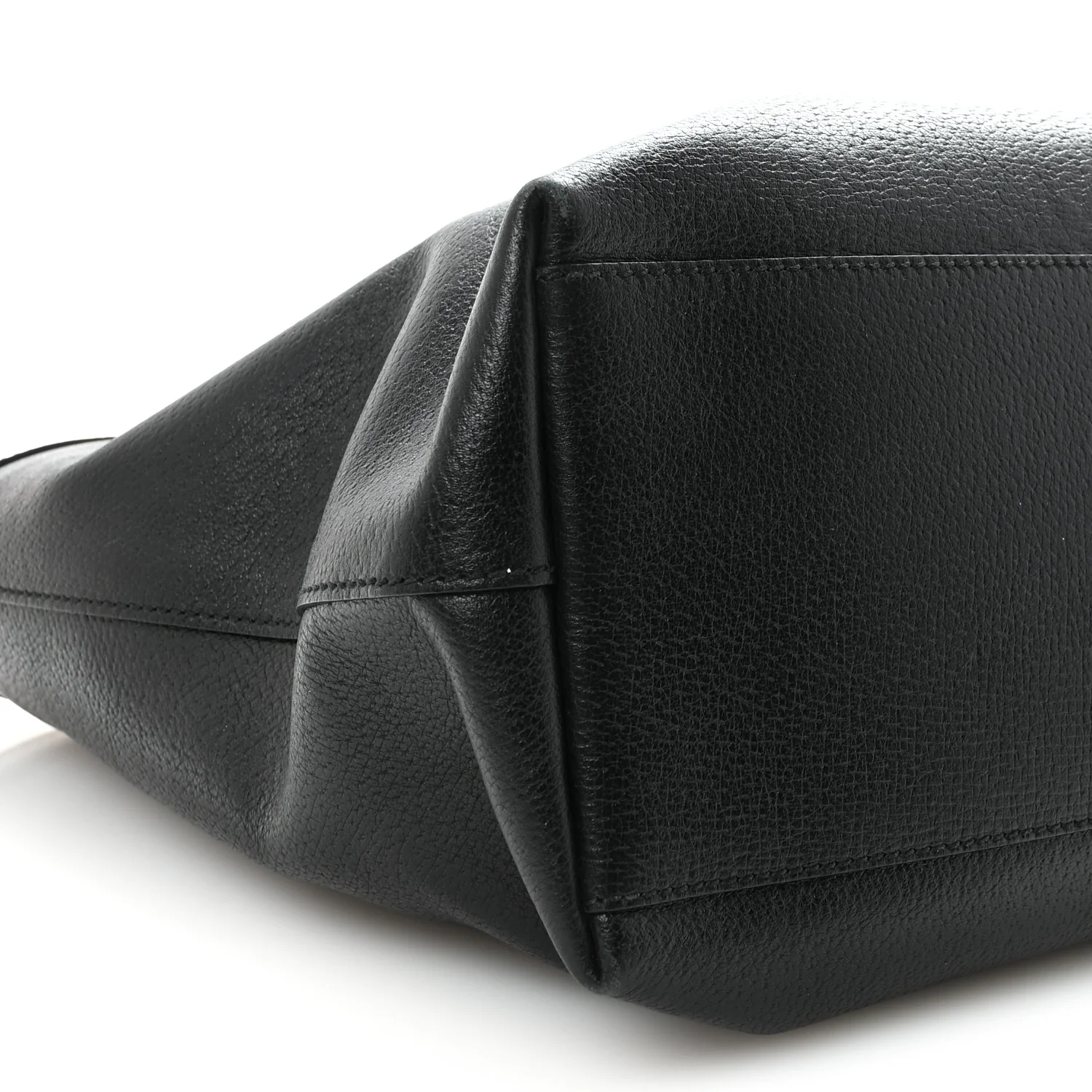 Textured Calfskin Web Medium Ophidia Shopping Tote Black - Image 9