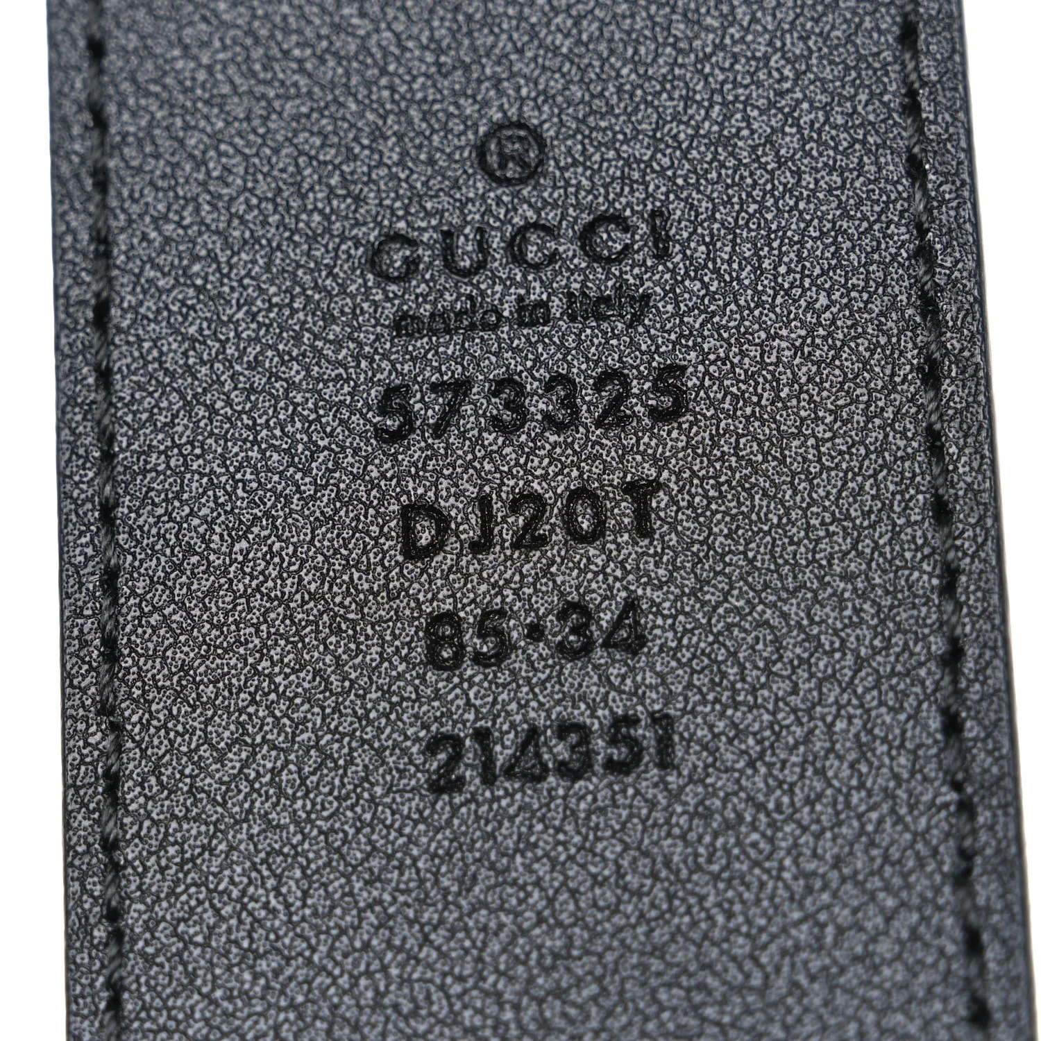 Textured Dollar Calfskin 40mm Belt 85 34 Black - Image 5