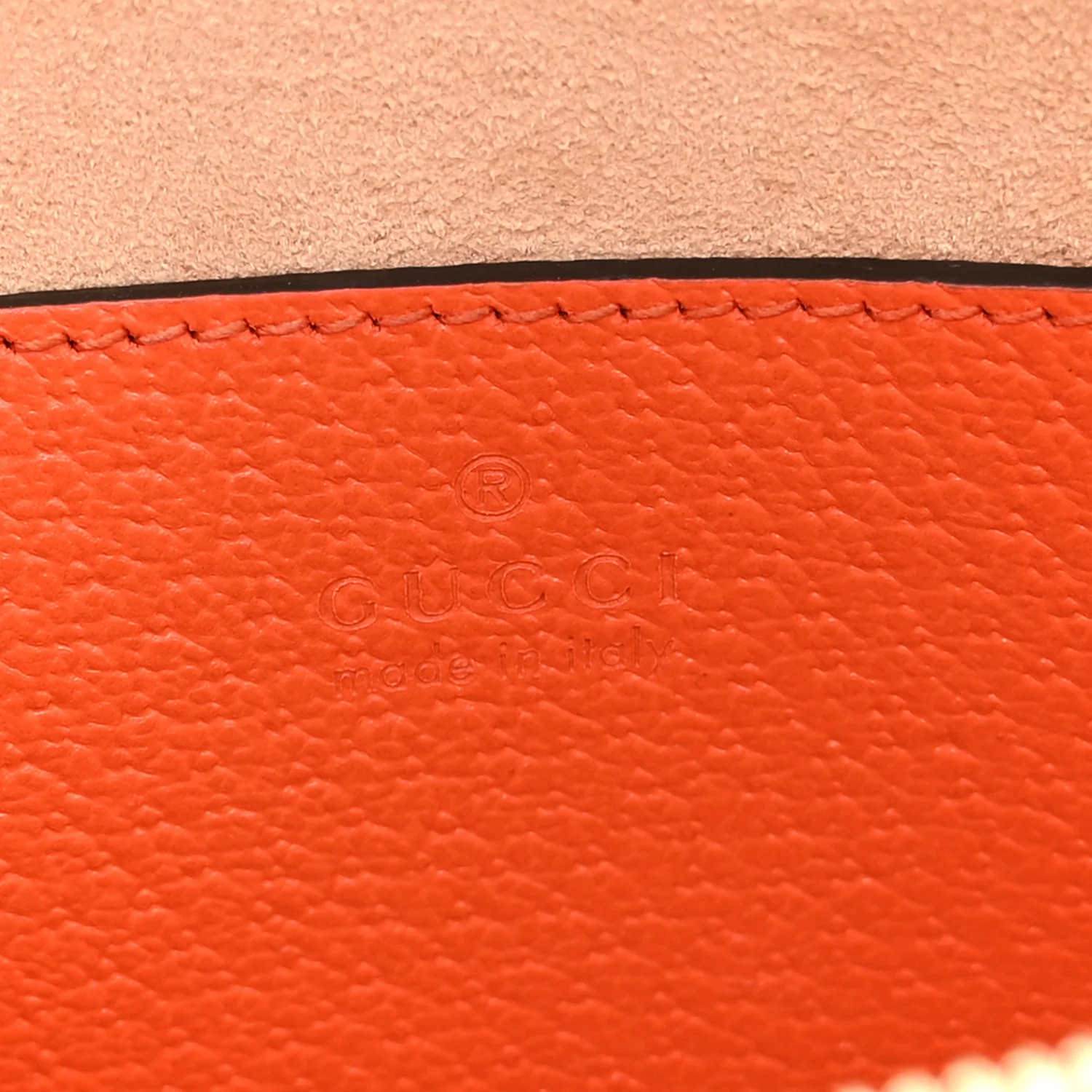 Textured Dollar Calfskin Mini Diana Dome Tote Bag Deep Orange Spicy Cyclamin - Image 6