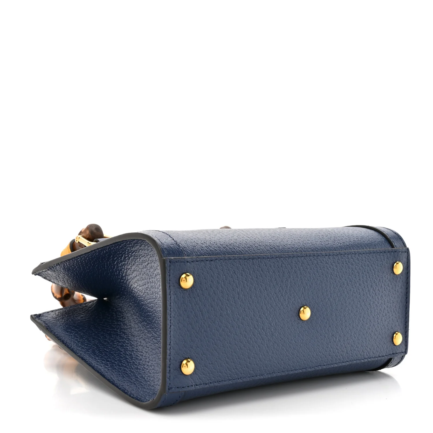 Textured Dollar Calfskin Web Mini Diana Tote Bag Royal Crop - Image 4