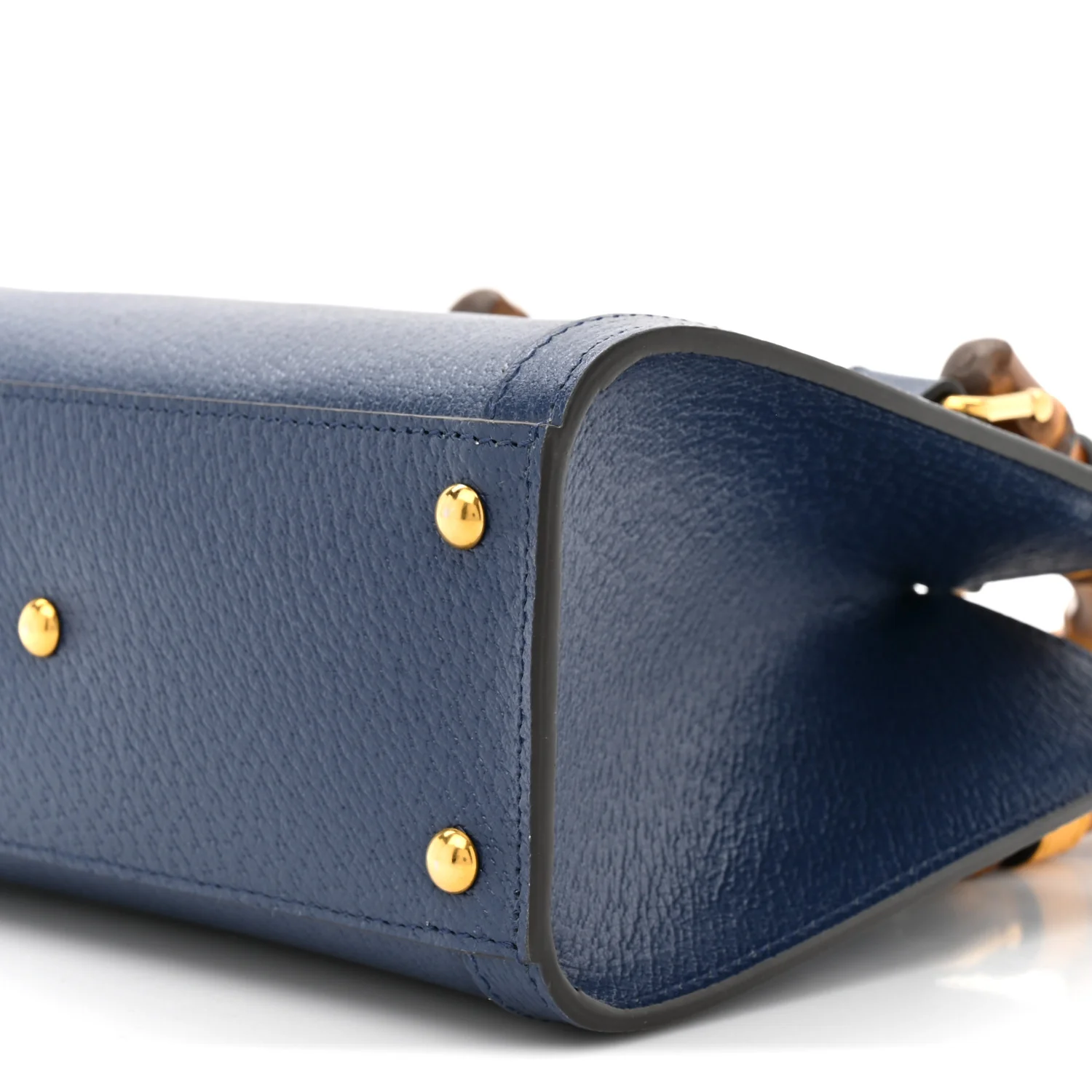 Textured Dollar Calfskin Web Mini Diana Tote Bag Royal Crop - Image 9