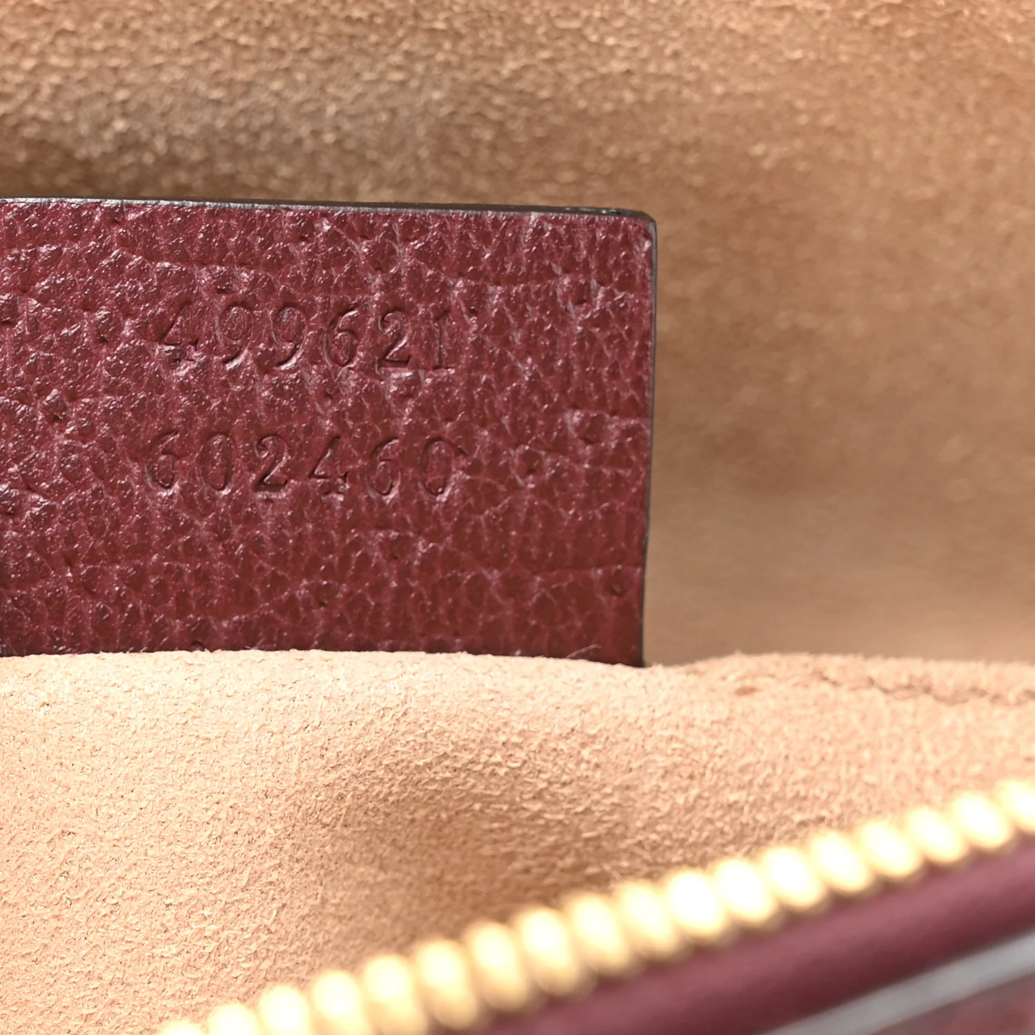 Textured Dollar Calfskin Web Small Ophidia Dome Shoulder Bag Burgundy - Image 7