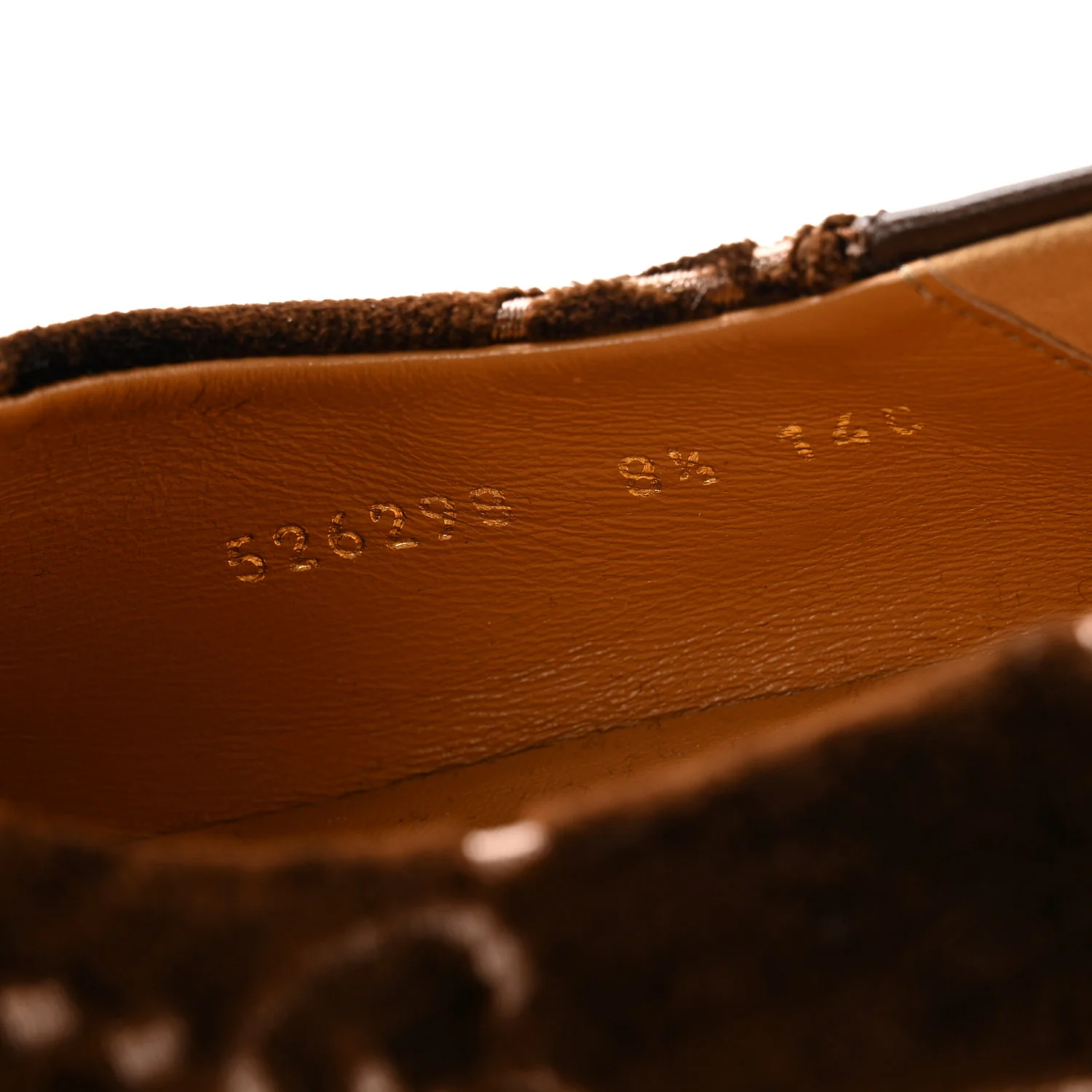 Velvet GG Monogram Goatskin Mens Horsebit Loafers 8.5 Brown Vintage Cocoa - Image 10