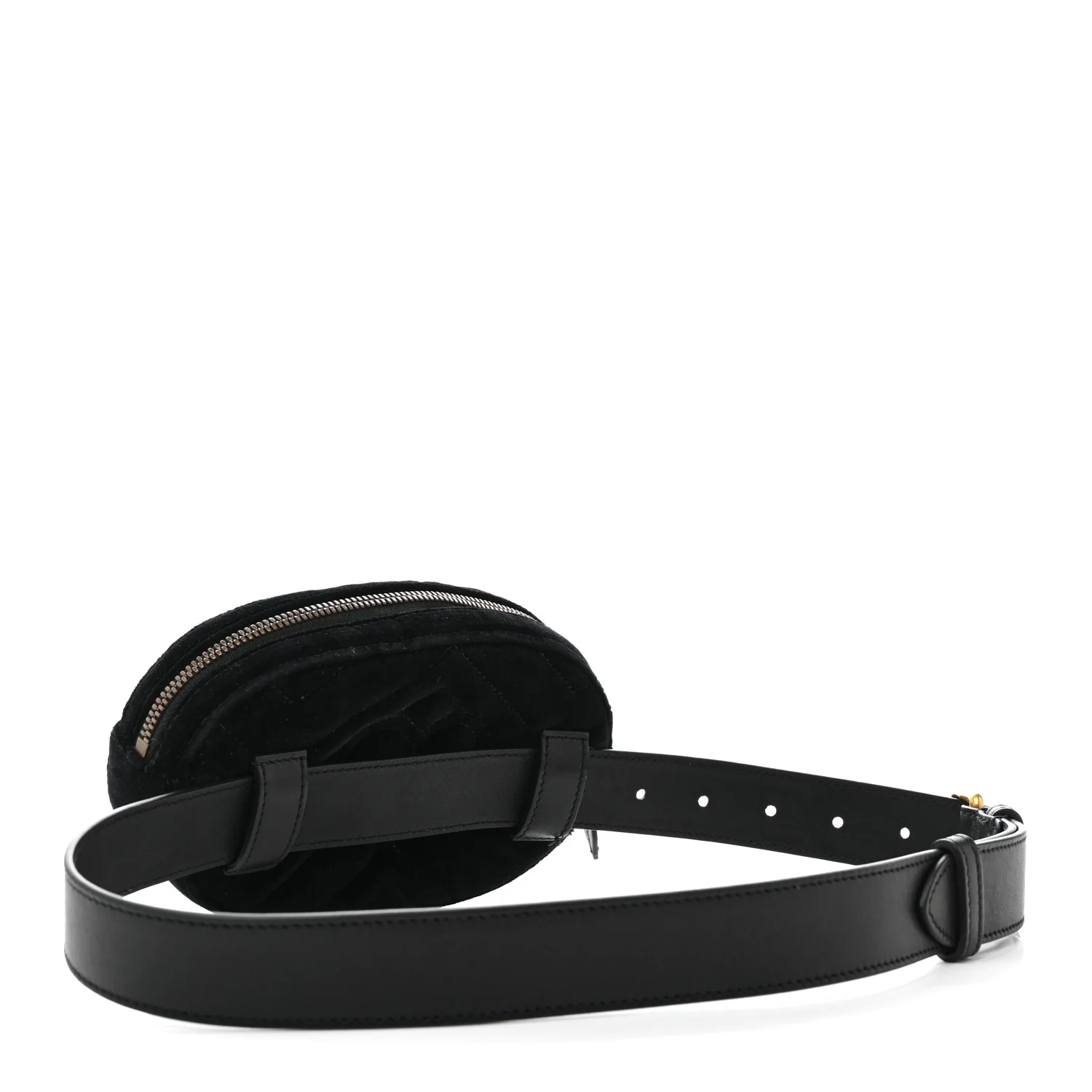 Velvet Matelasse GG Marmont Belt Bag 75 30 Black - Image 3