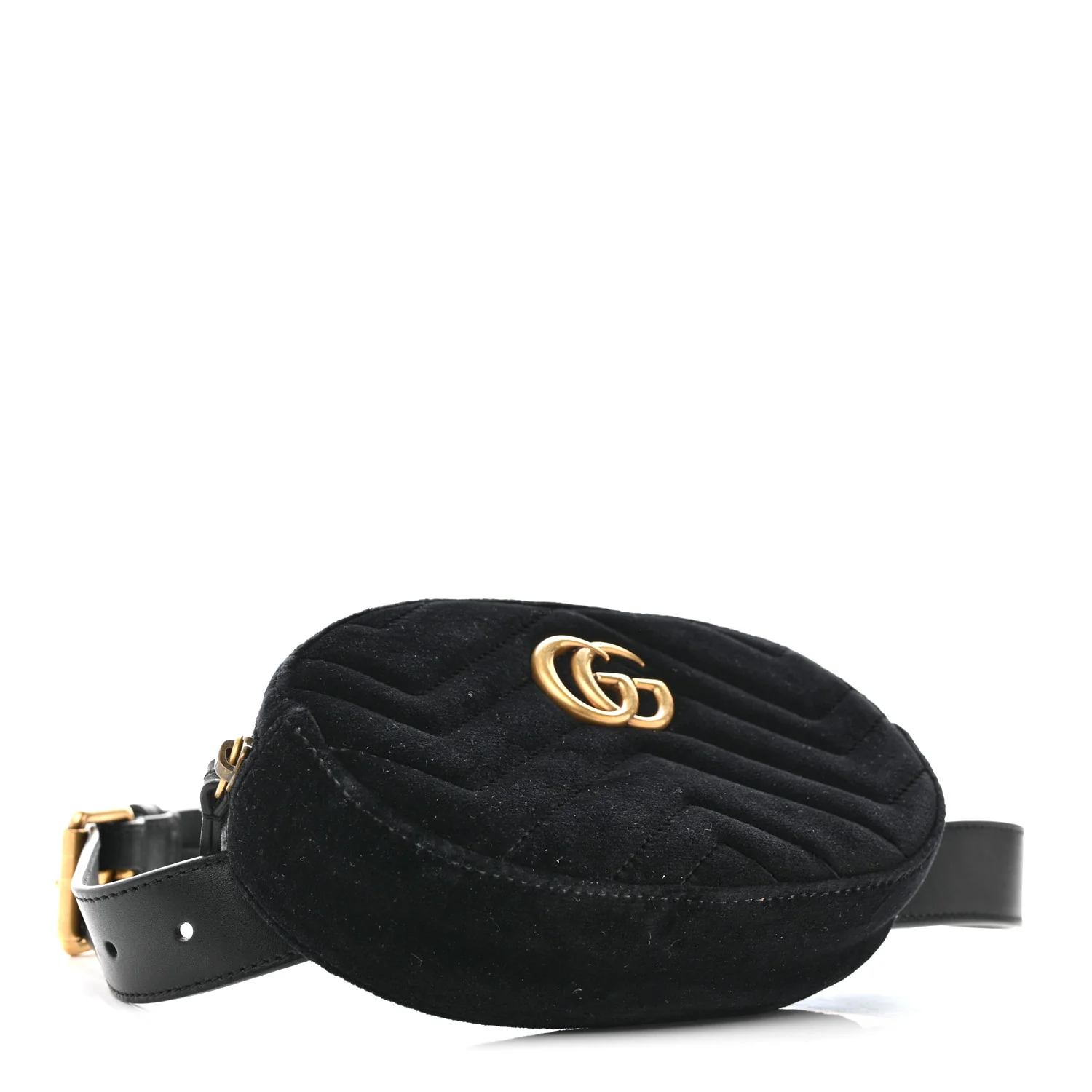 Velvet Matelasse GG Marmont Belt Bag 75 30 Black - Image 4