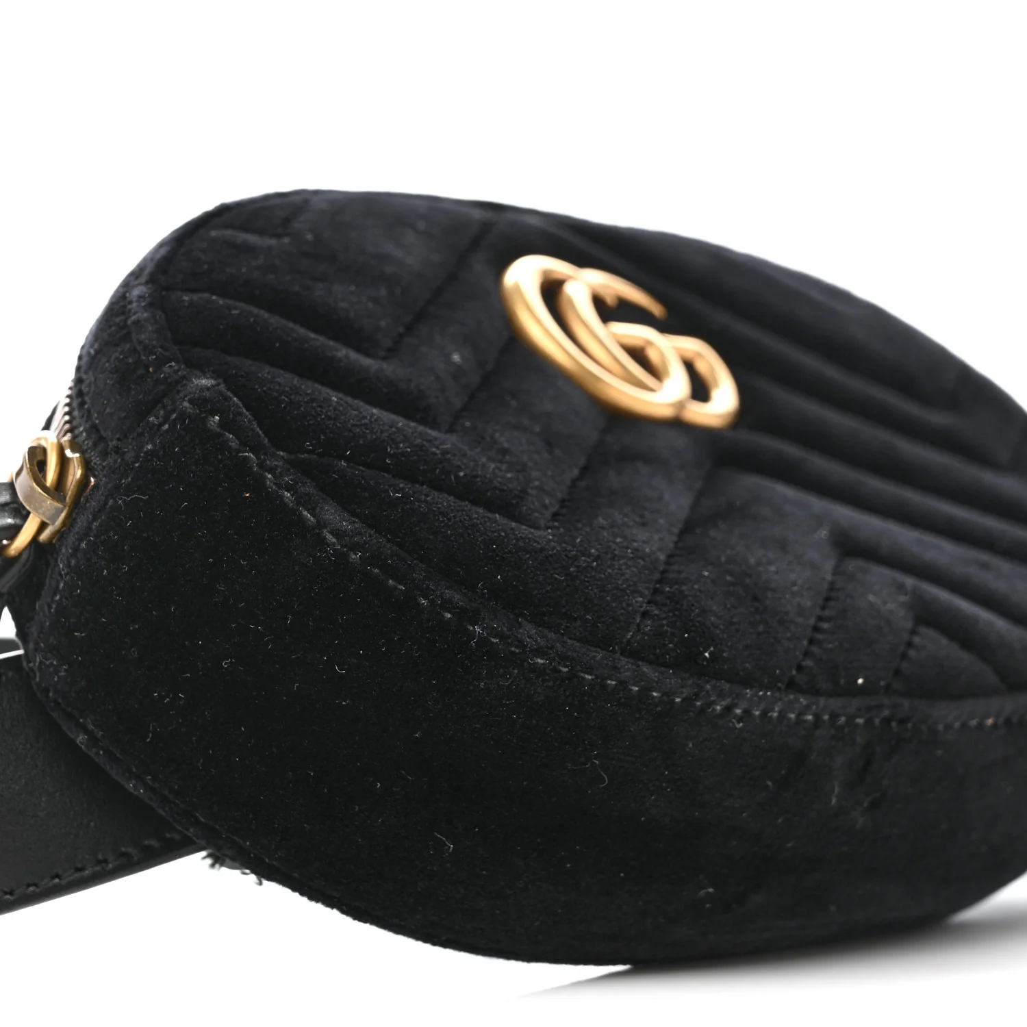 Velvet Matelasse GG Marmont Belt Bag 75 30 Black - Image 9