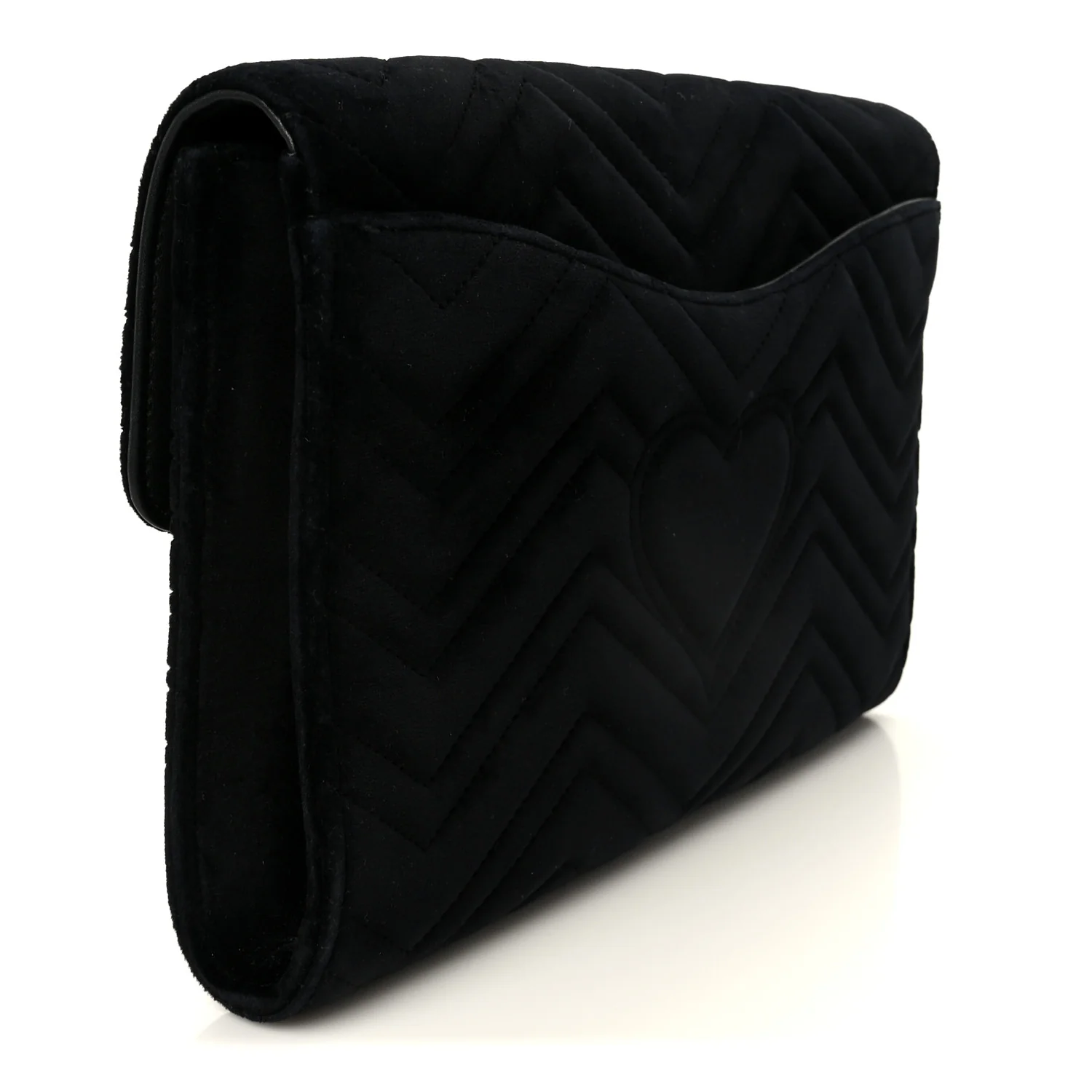 Velvet Matelasse GG Marmont Clutch Black - Image 3