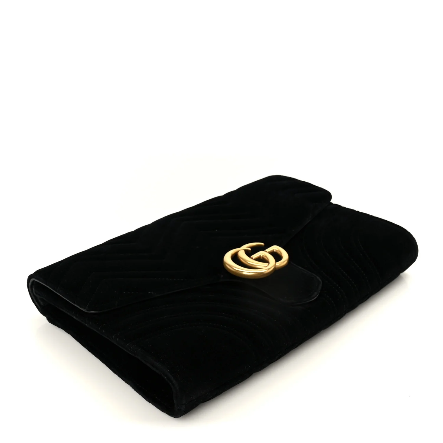 Velvet Matelasse GG Marmont Clutch Black - Image 4