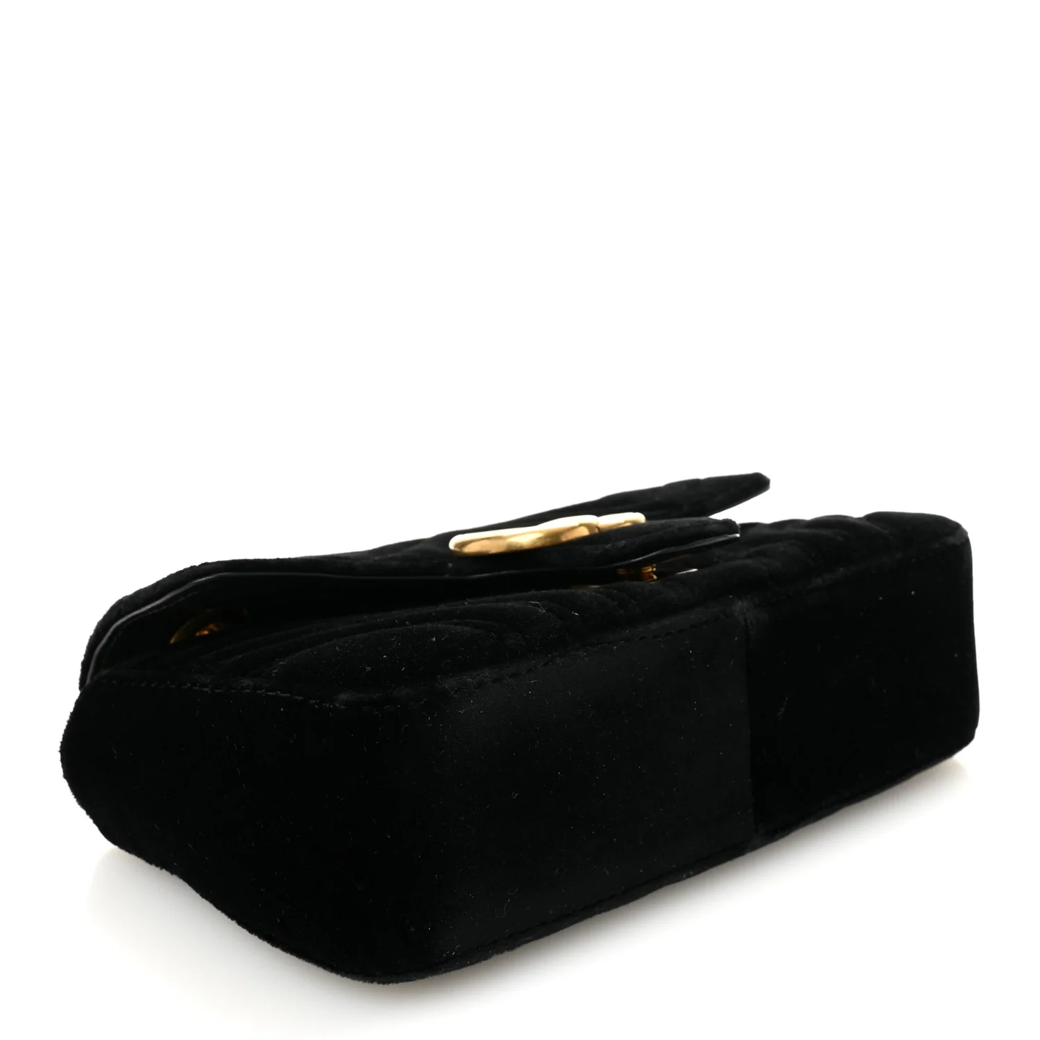 Velvet Matelasse Mini GG Marmont Shoulder Bag Black - Image 4