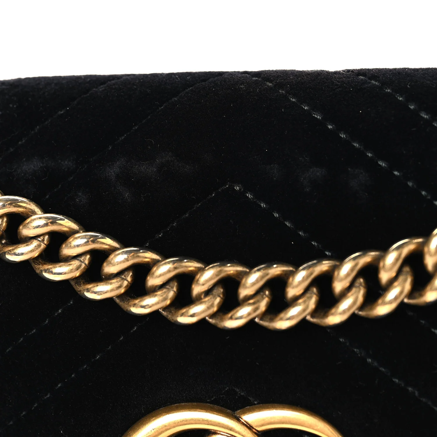 Velvet Matelasse Mini GG Marmont Shoulder Bag Black - Image 13