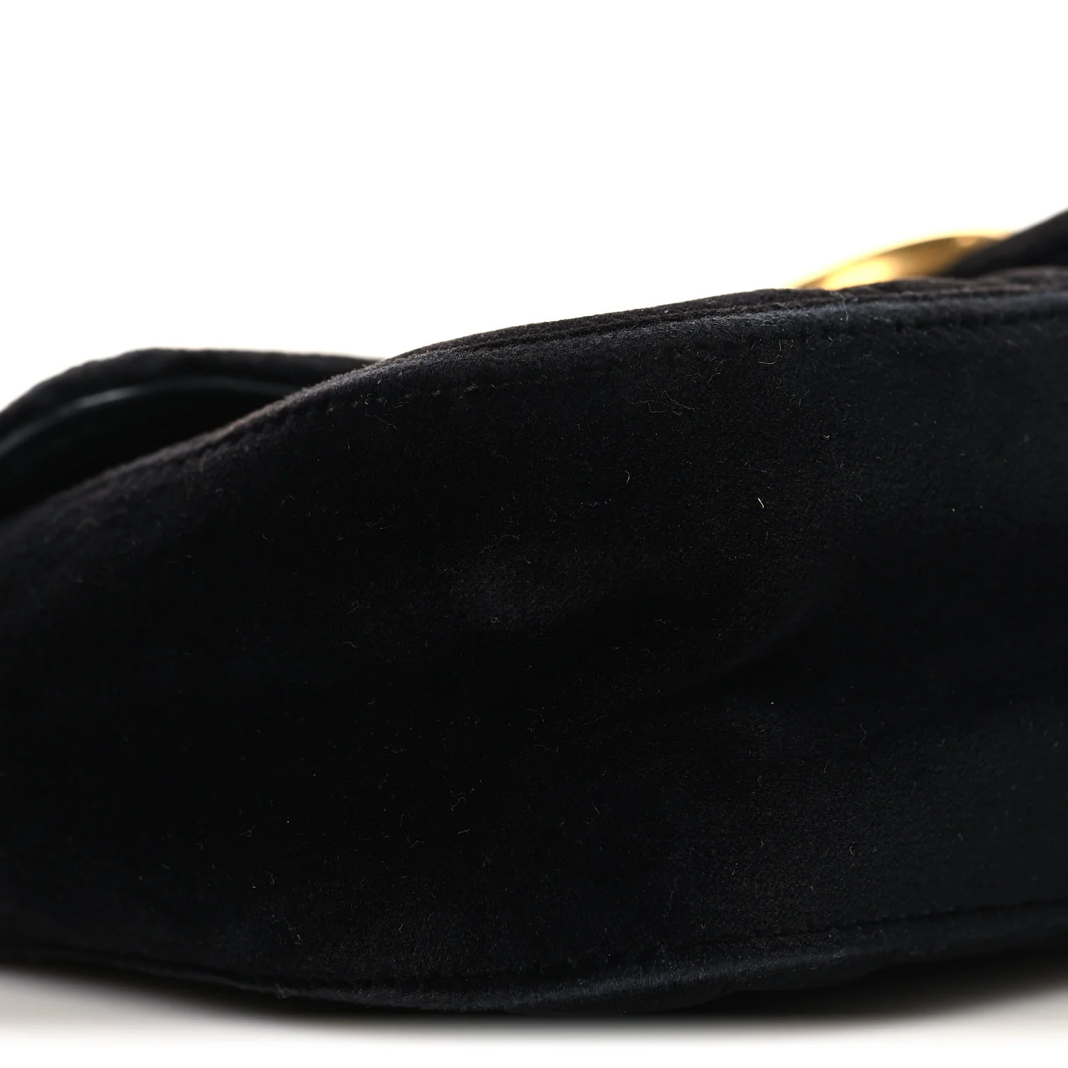 Velvet Matelasse Mini GG Marmont Shoulder Bag Black - Image 9