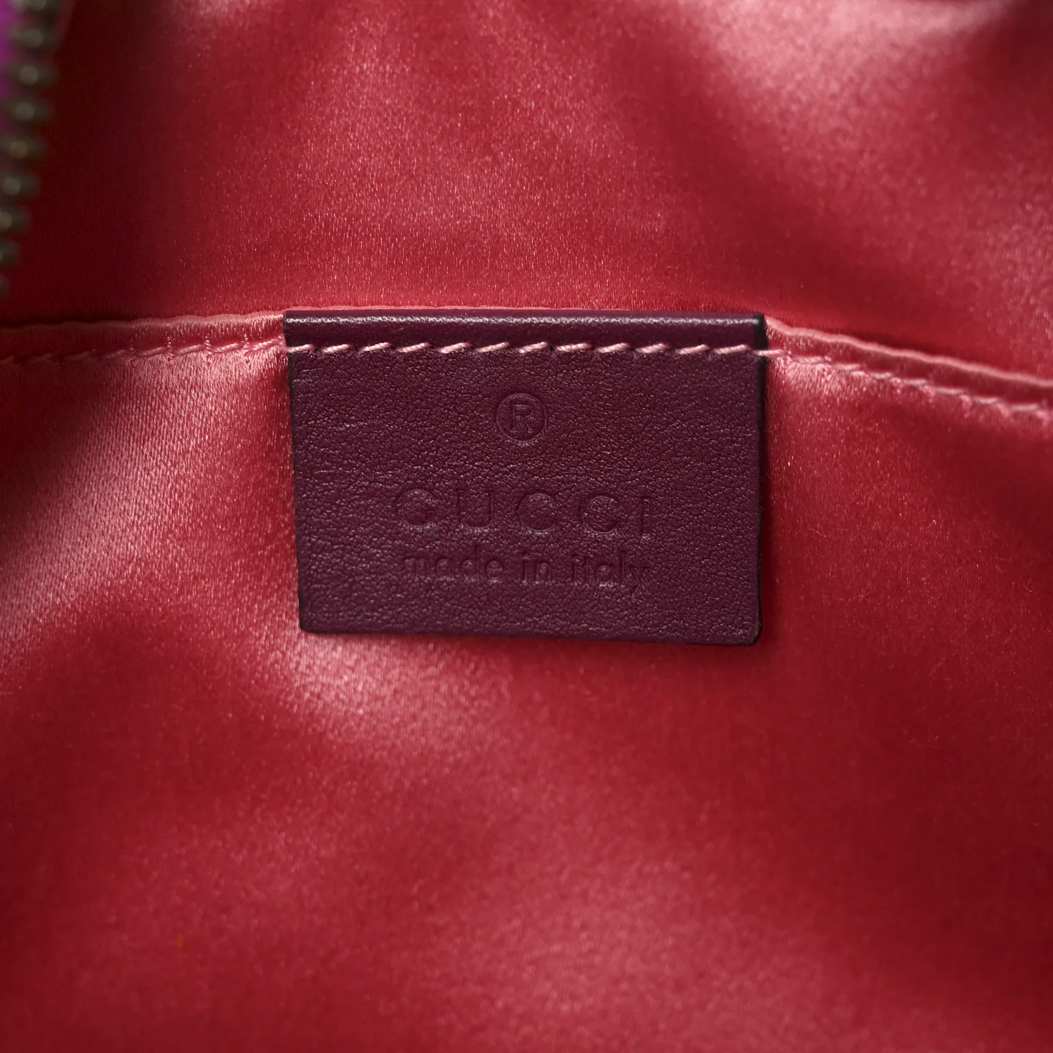 Velvet Matelasse Small GG Marmont Chain Shoulder Bag Fuchsia Violet Cyclamen - Image 6