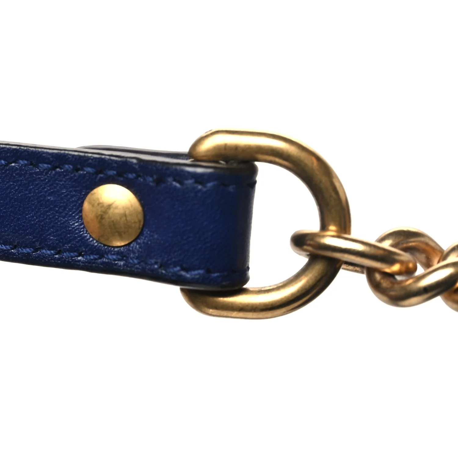 Velvet Matelasse Small GG Marmont Shoulder Bag Cobalt Blue - Image 11