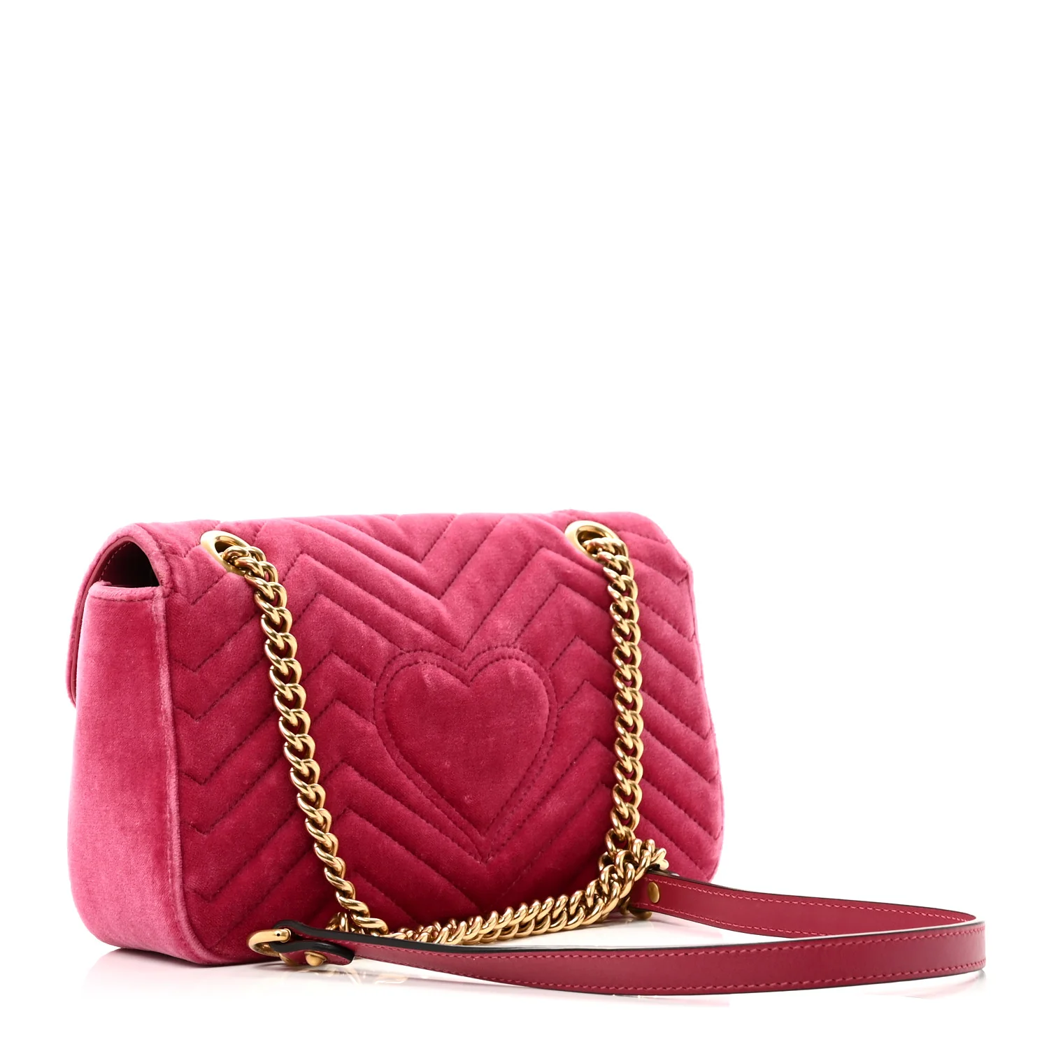 Velvet Matelasse Small GG Marmont Shoulder Bag Light Raspberry Rose - Image 3