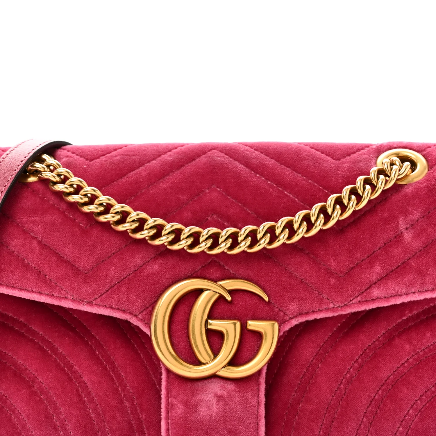 Velvet Matelasse Small GG Marmont Shoulder Bag Light Raspberry Rose - Image 8