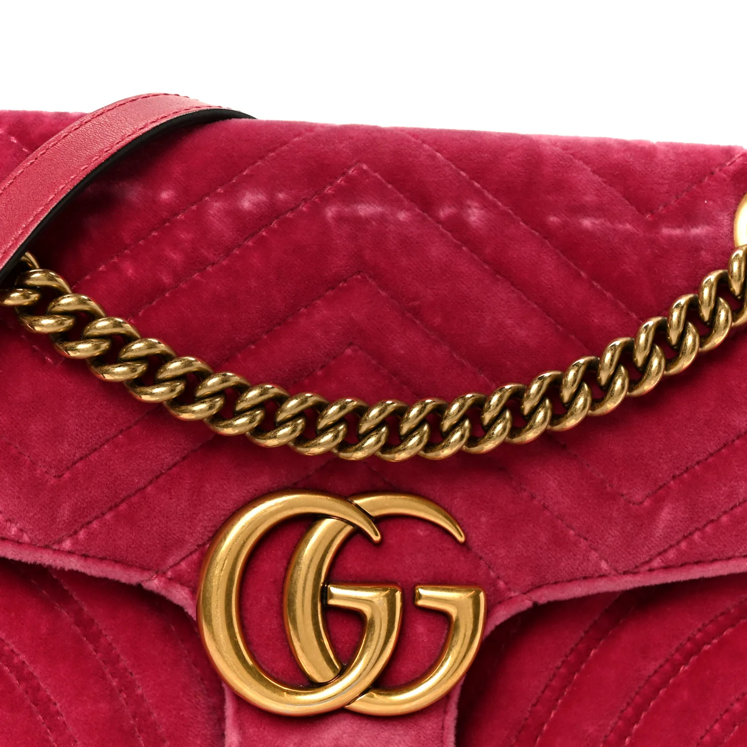 Velvet Matelasse Small GG Marmont Shoulder Bag Light Raspberry Rose - Image 8