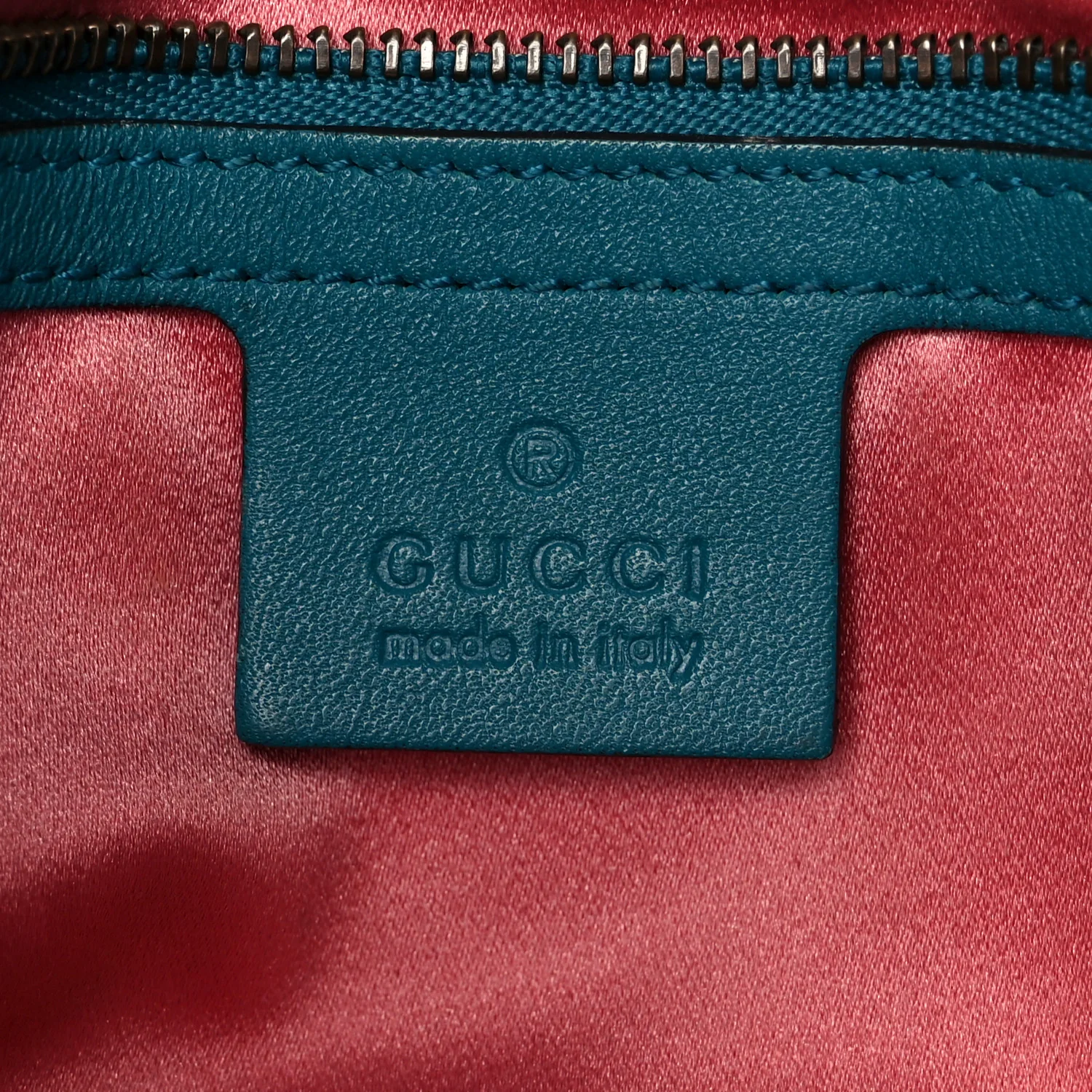 Velvet Matelasse Small GG Marmont Shoulder Bag Pavone Cyan - Image 6