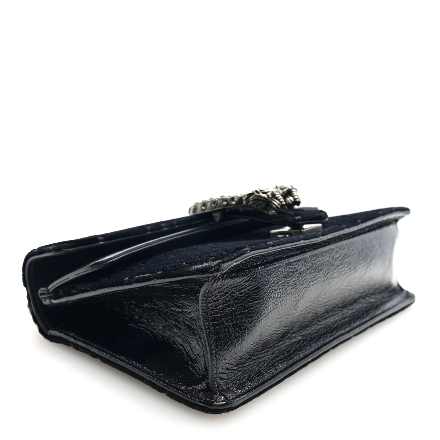 Velvet Skipper Crystal GG Monogram Small Dionysus Shoulder Bag Black Black Diamond - Image 4