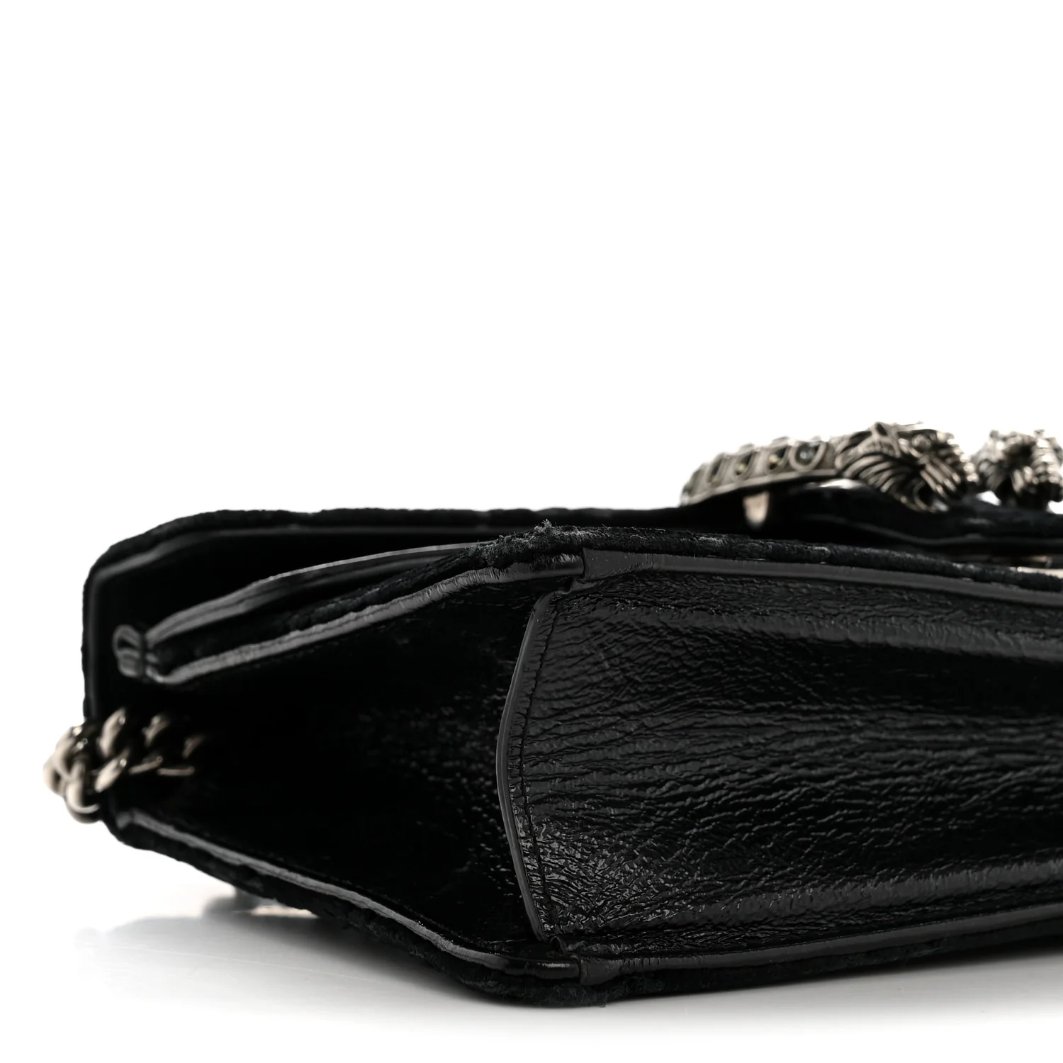 Velvet Skipper Crystal GG Monogram Small Dionysus Shoulder Bag Black Black Diamond - Image 9