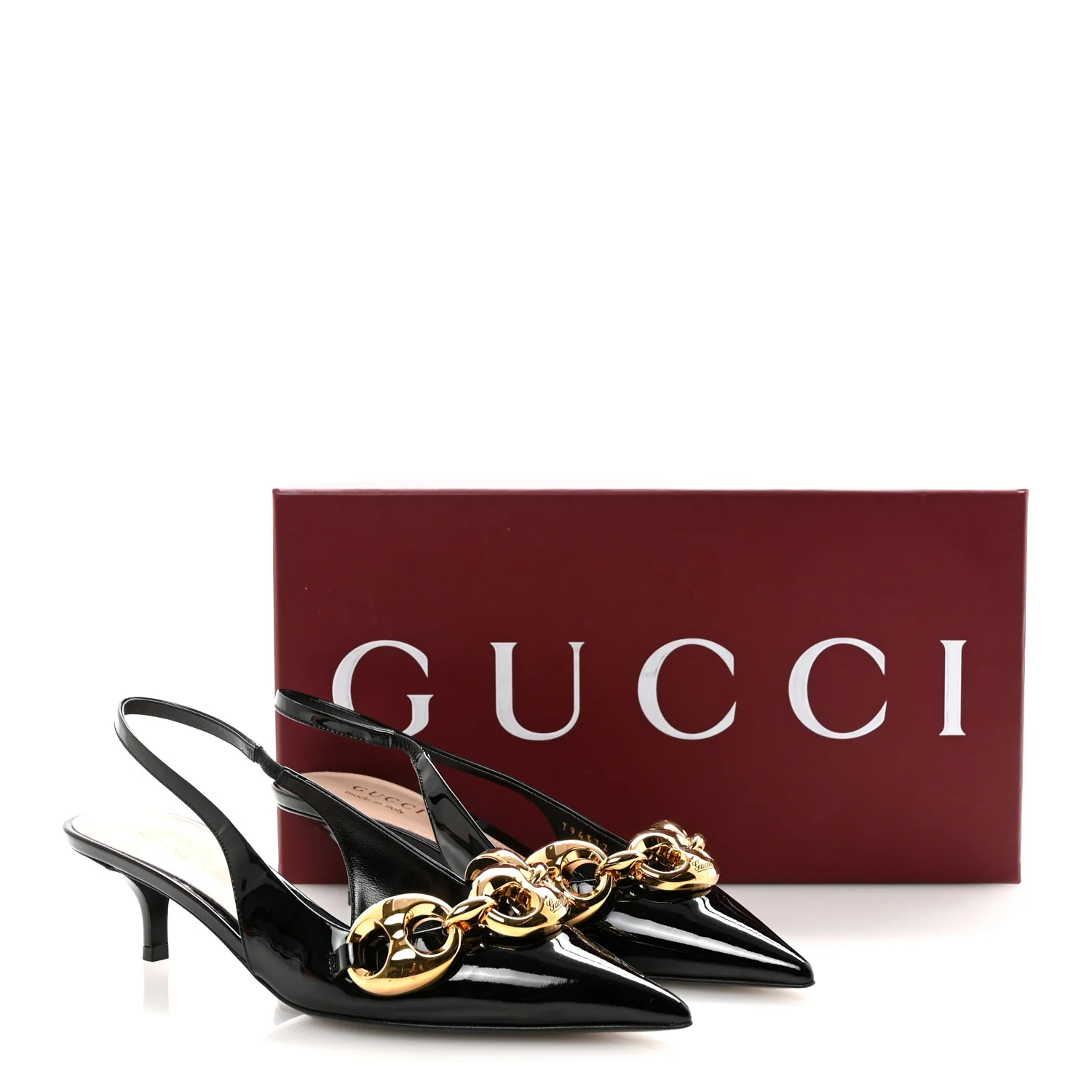 Vernice Crystal Nappa Charlotte Marina Slingback Pumps 37 Black - Image 10
