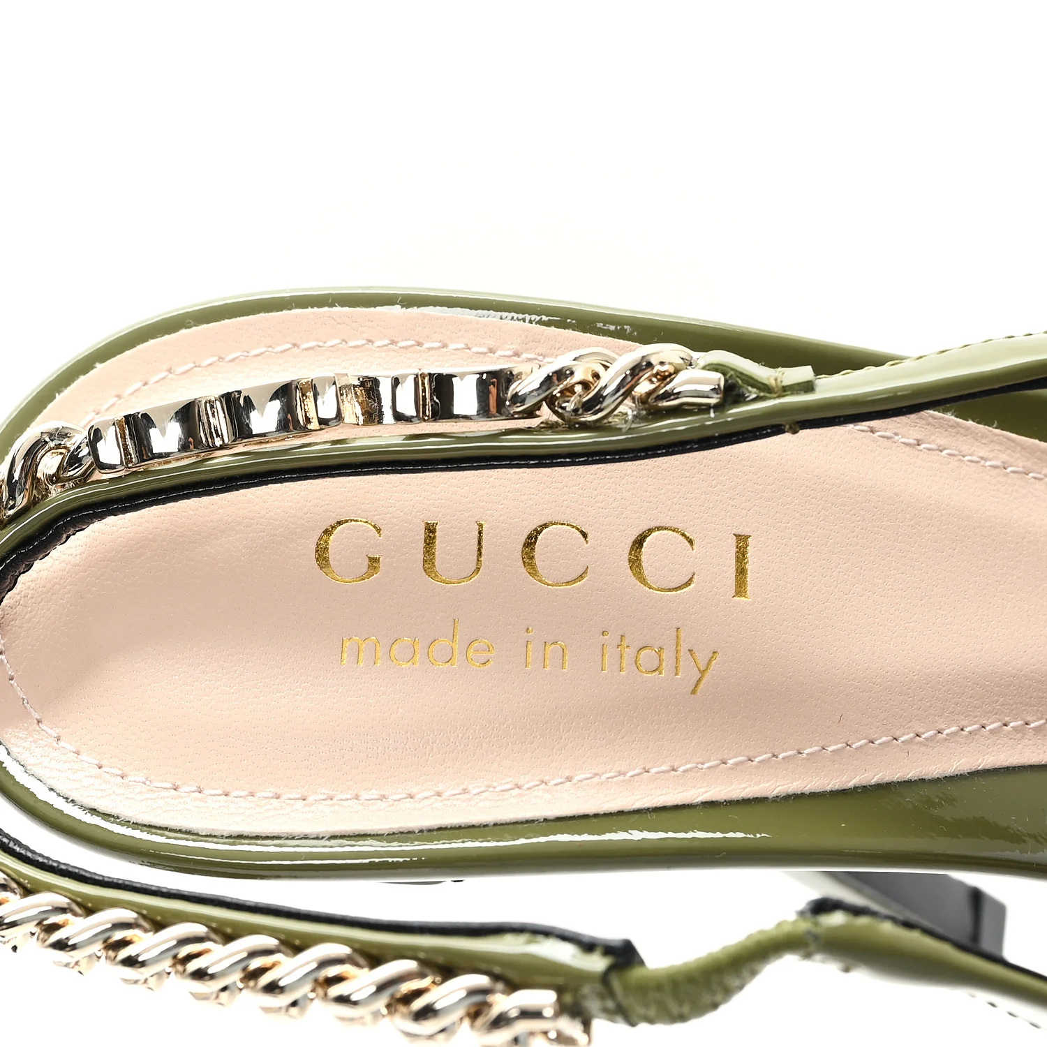 Vernice Crystal Nappa Charlotte Signoria 105 Slingback Pumps 36 Herbs Light Green - Image 8
