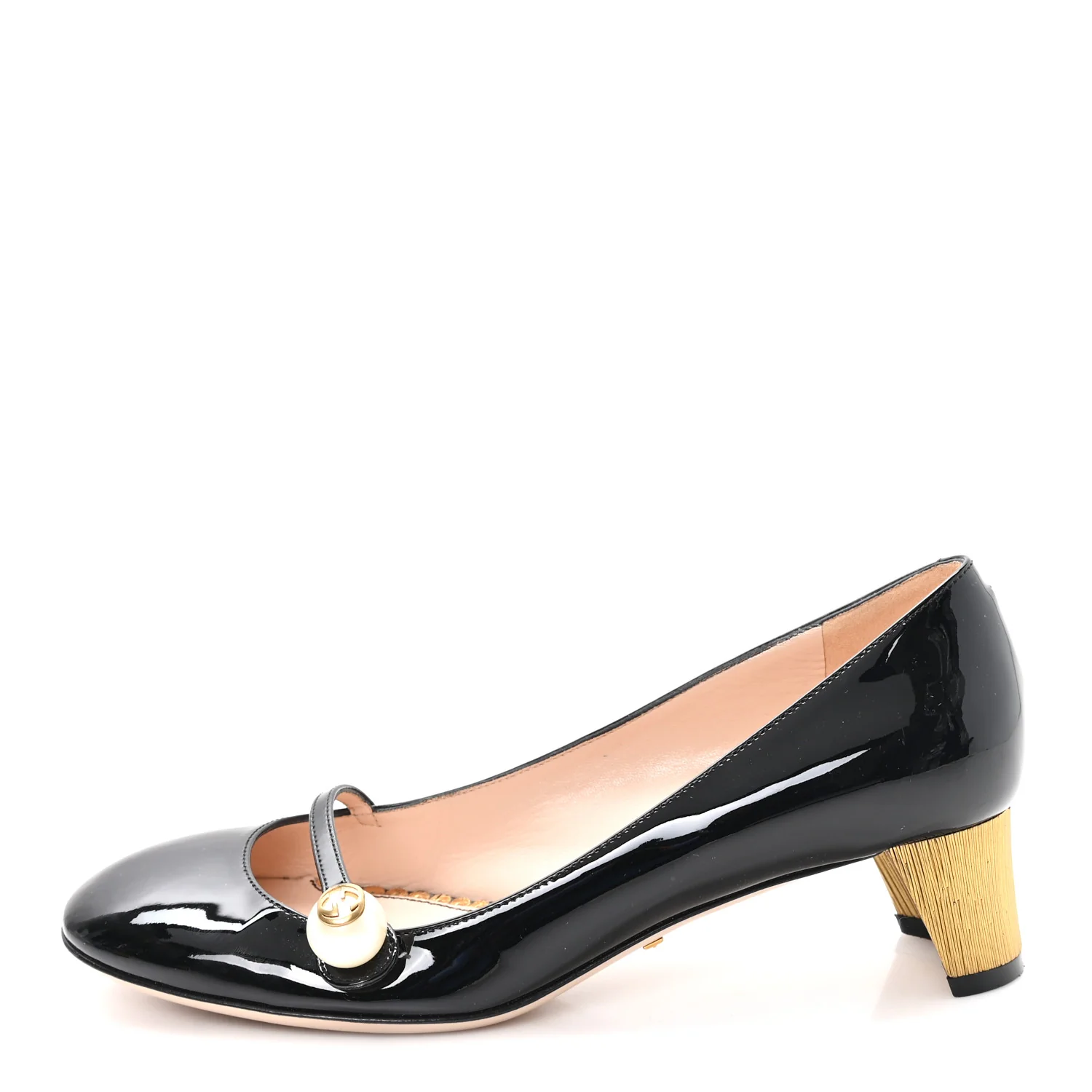 Vernice Crystal Pearl Embellished Mary Jane Pumps 36 Black