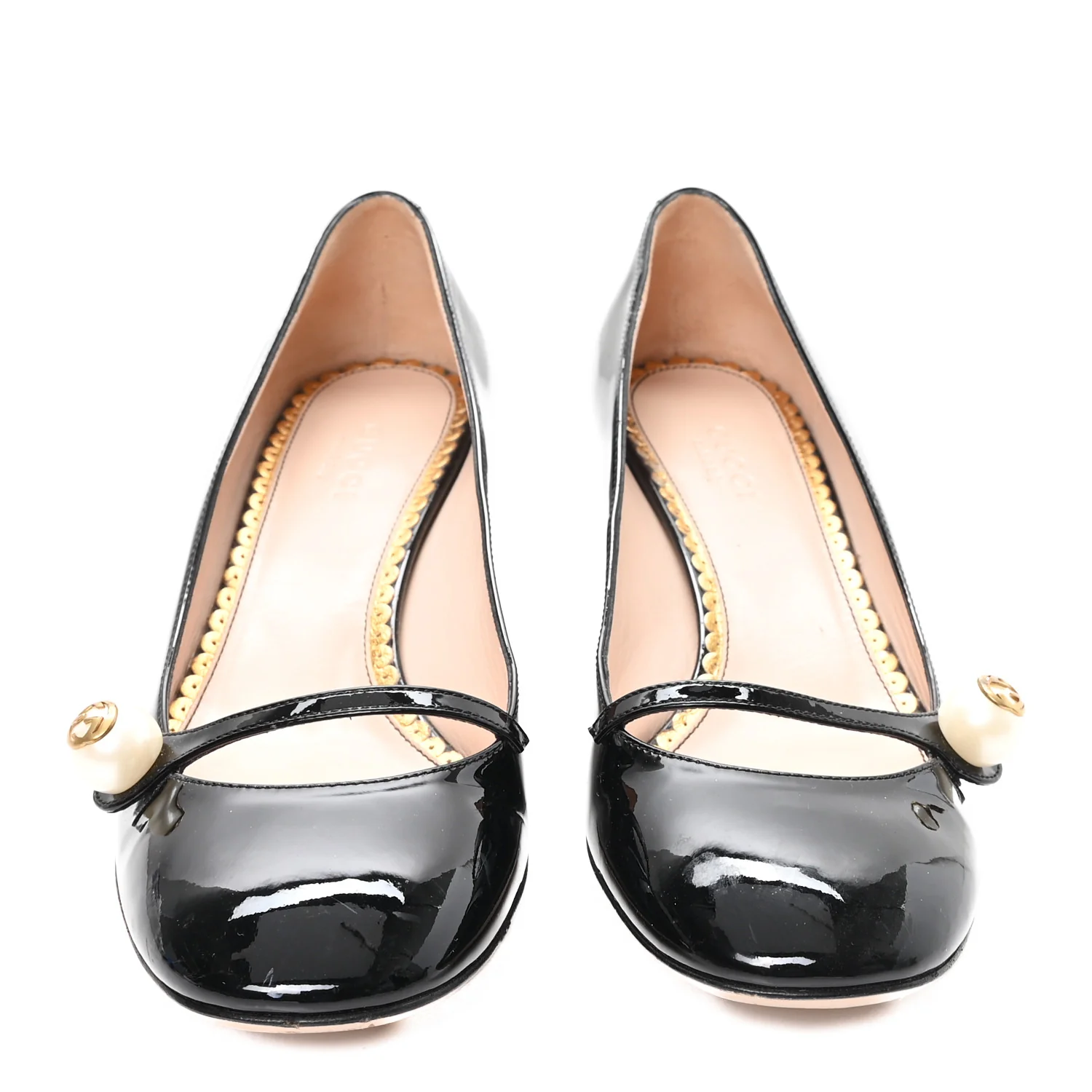 Vernice Crystal Pearl Embellished Mary Jane Pumps 36 Black - Image 3