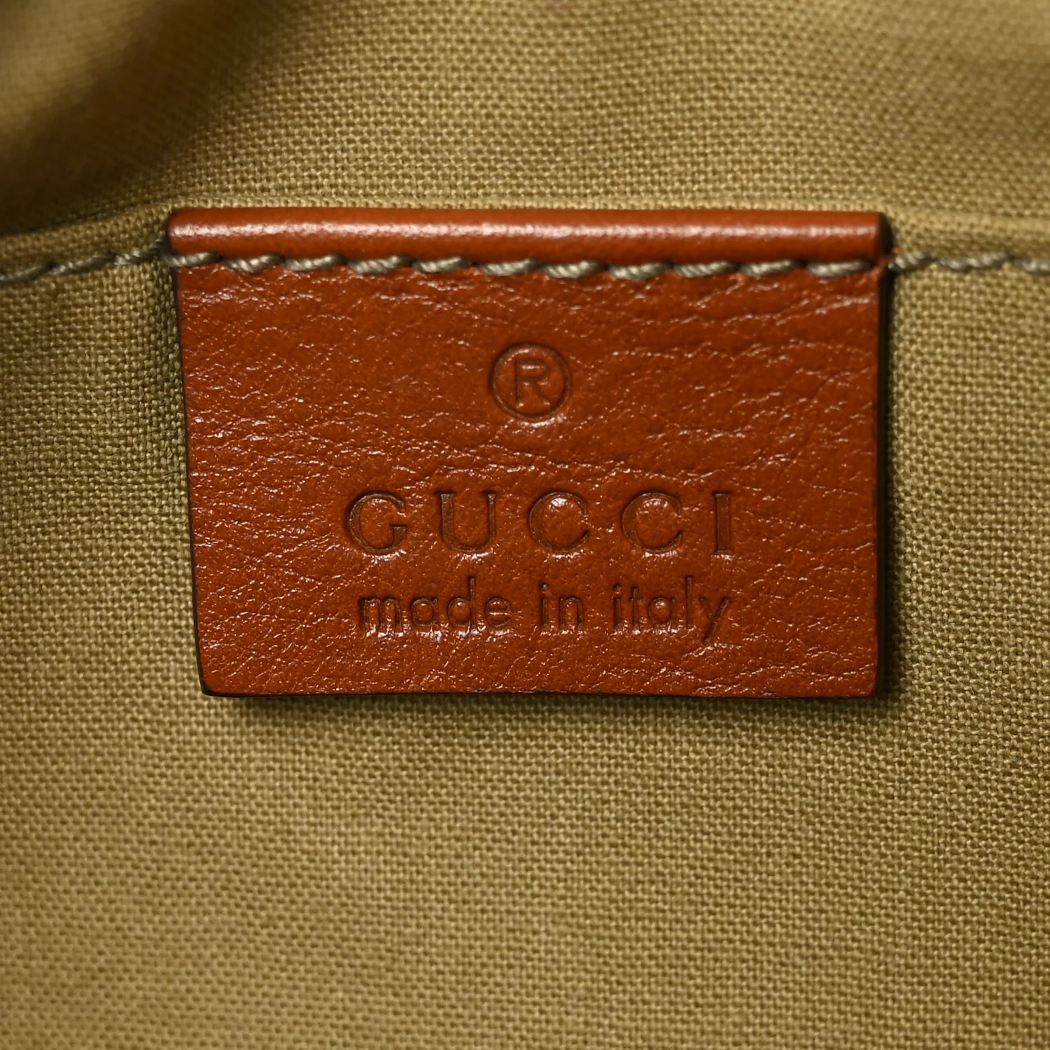 Vintage Canvas Web Shoulder Bag Sand Cuir - Image 6