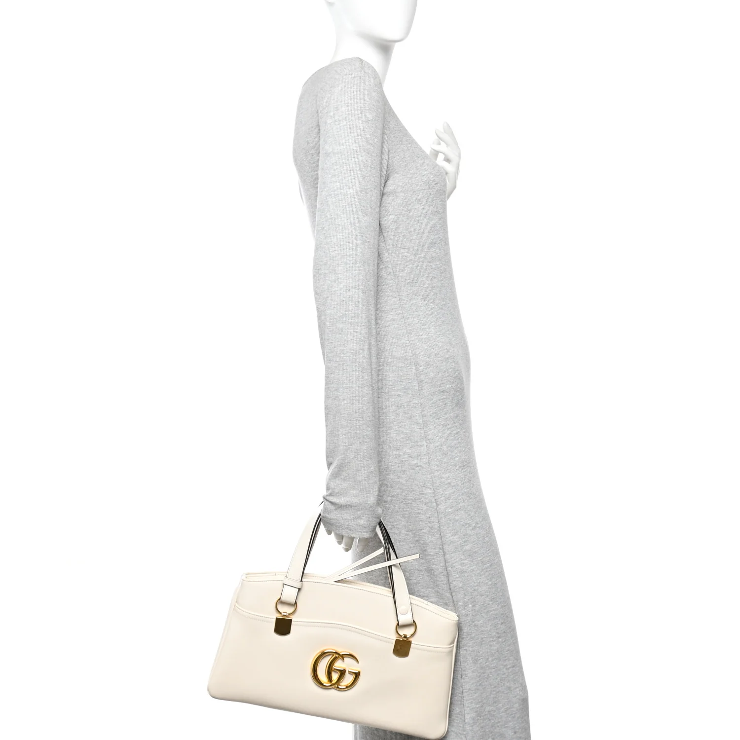 Vitello Palmellato Lux Arli Top Handle Bag White - Image 2