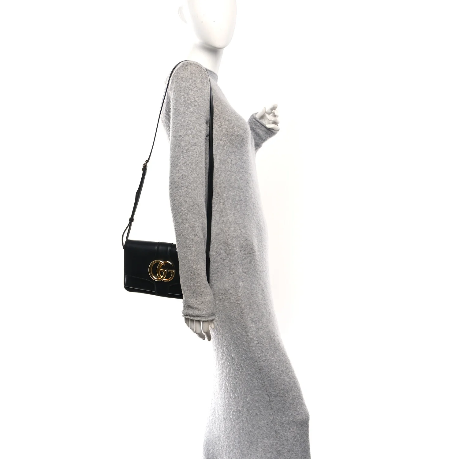 Vitello Palmellato Lux Small Arli Flap Shoulder Bag Black - Image 2