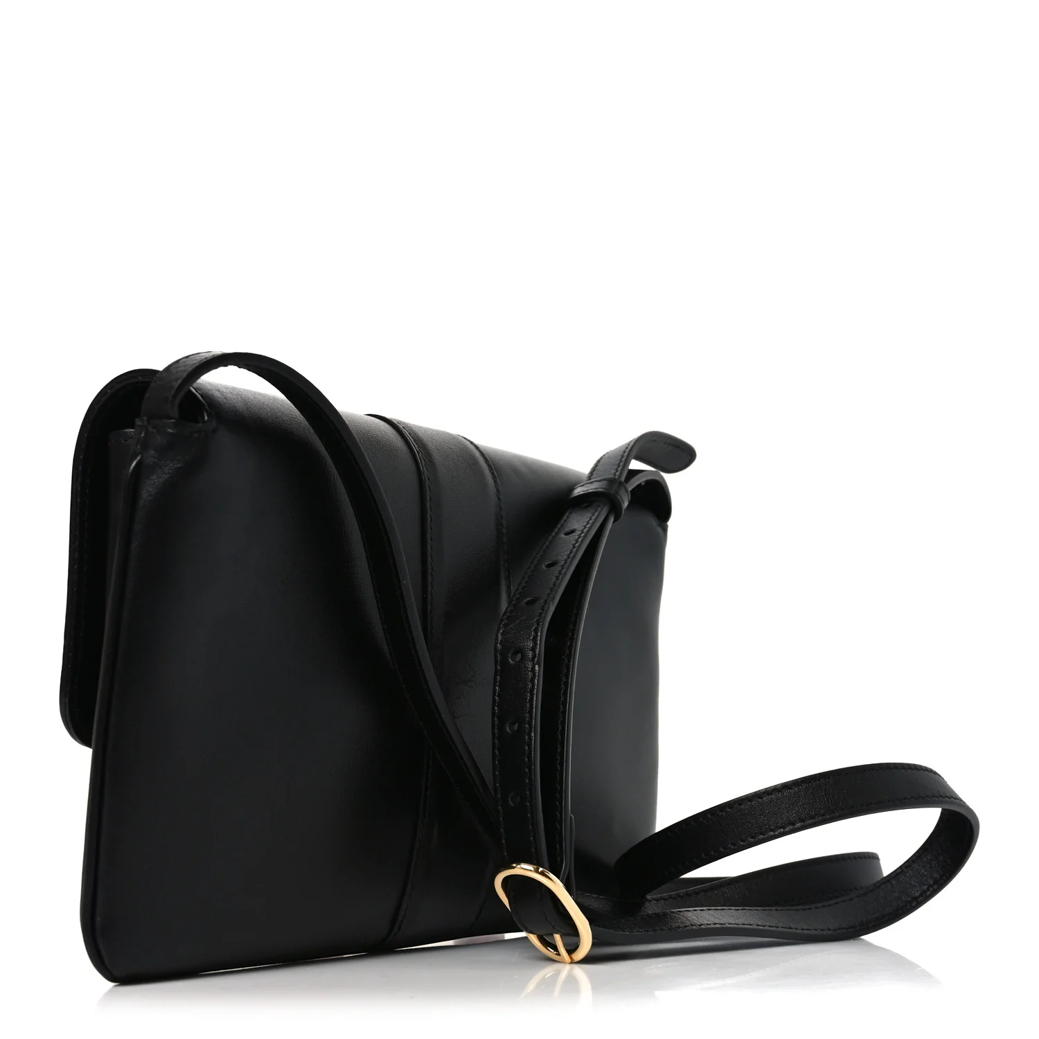 Vitello Palmellato Lux Small Arli Flap Shoulder Bag Black - Image 3