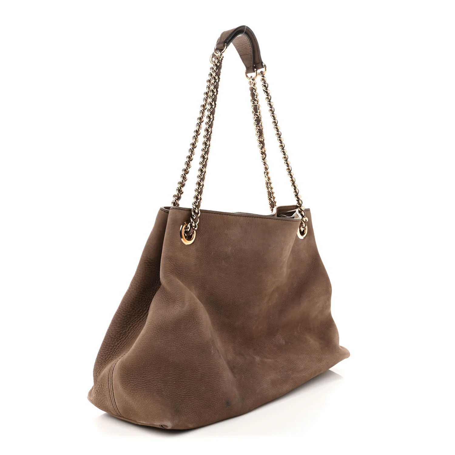 Vitello Range Medium Soho Chain Shoulder Bag Grey Field - Image 3
