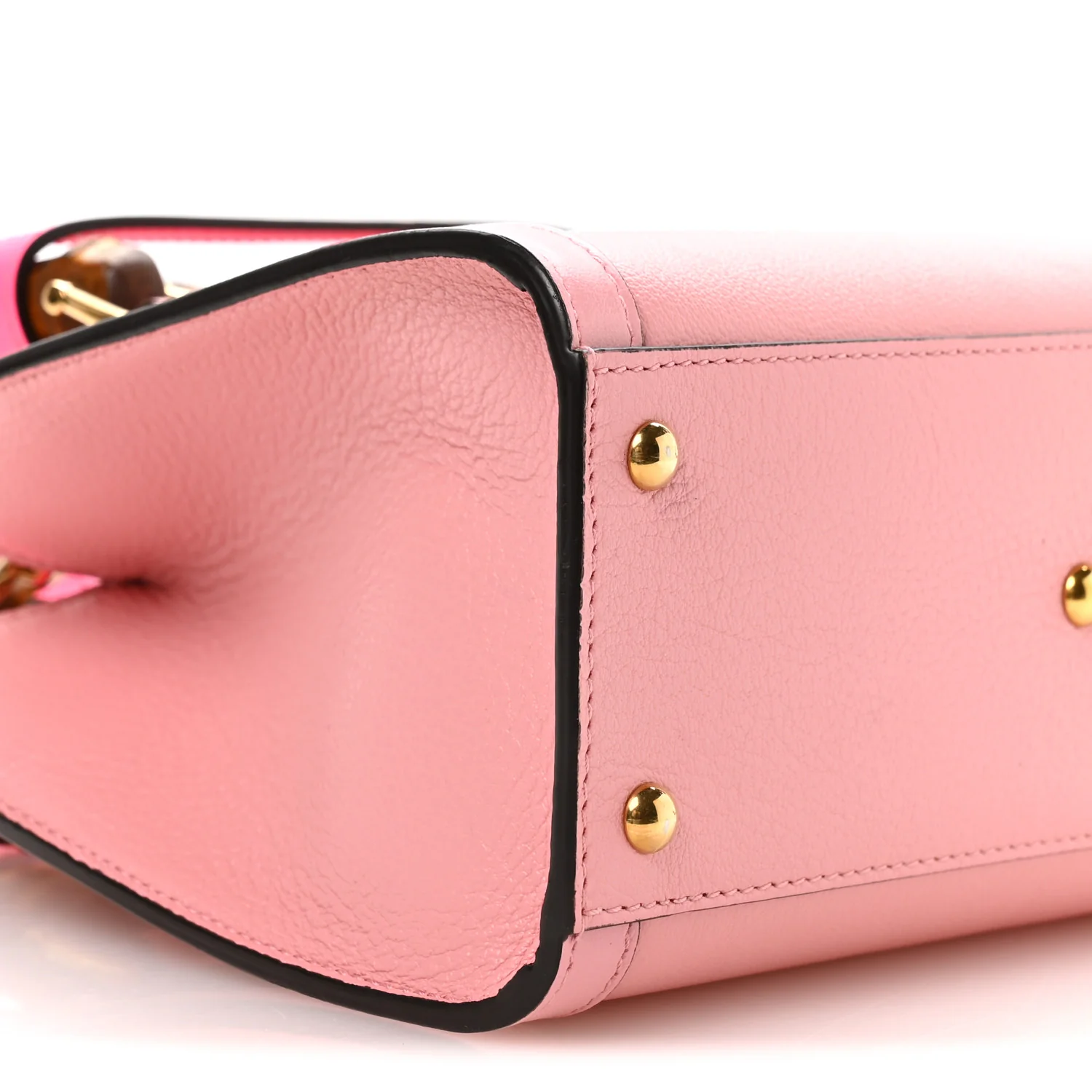 Wonka Grain Calfskin Mini Diana Tote Bag Wild Rose Fuxia Fluo - Image 8