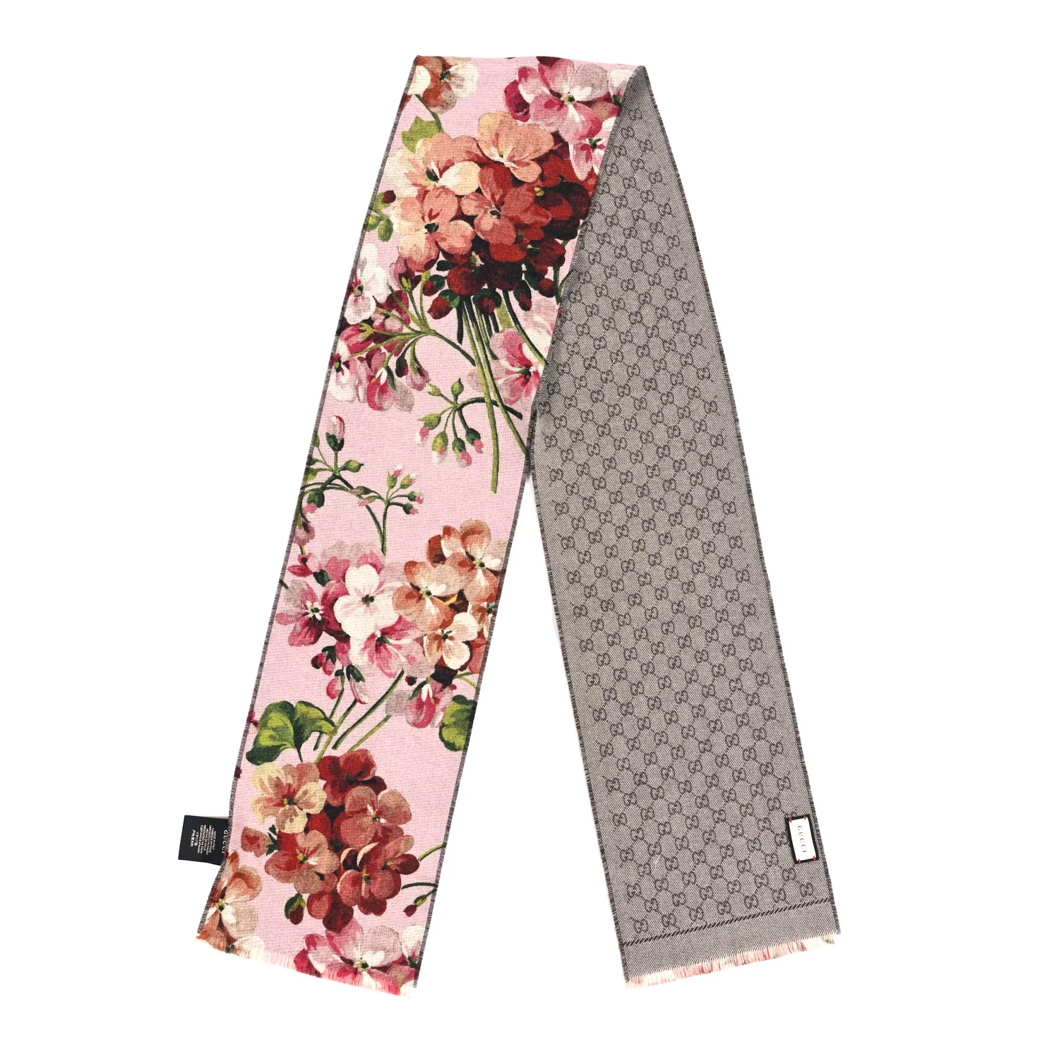 Wool GG Monogram Miniorophin Scarf Shell Pink - Image 2