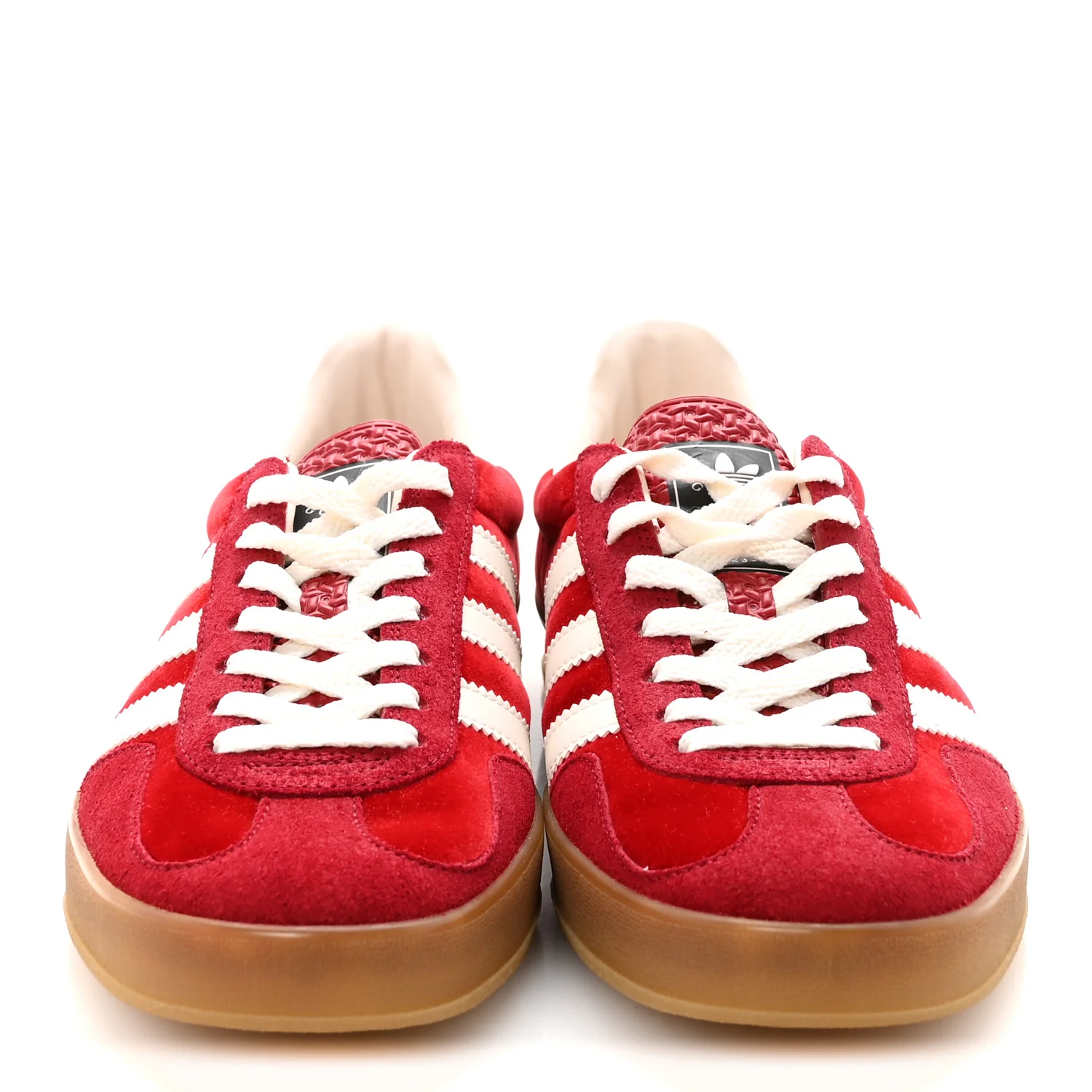 X ADIDAS Softy Velvet Suede Madeira Demetra Mens Gazelle Sneakers 8 Vulcanic Red Off White Hibiscus Red - Image 3
