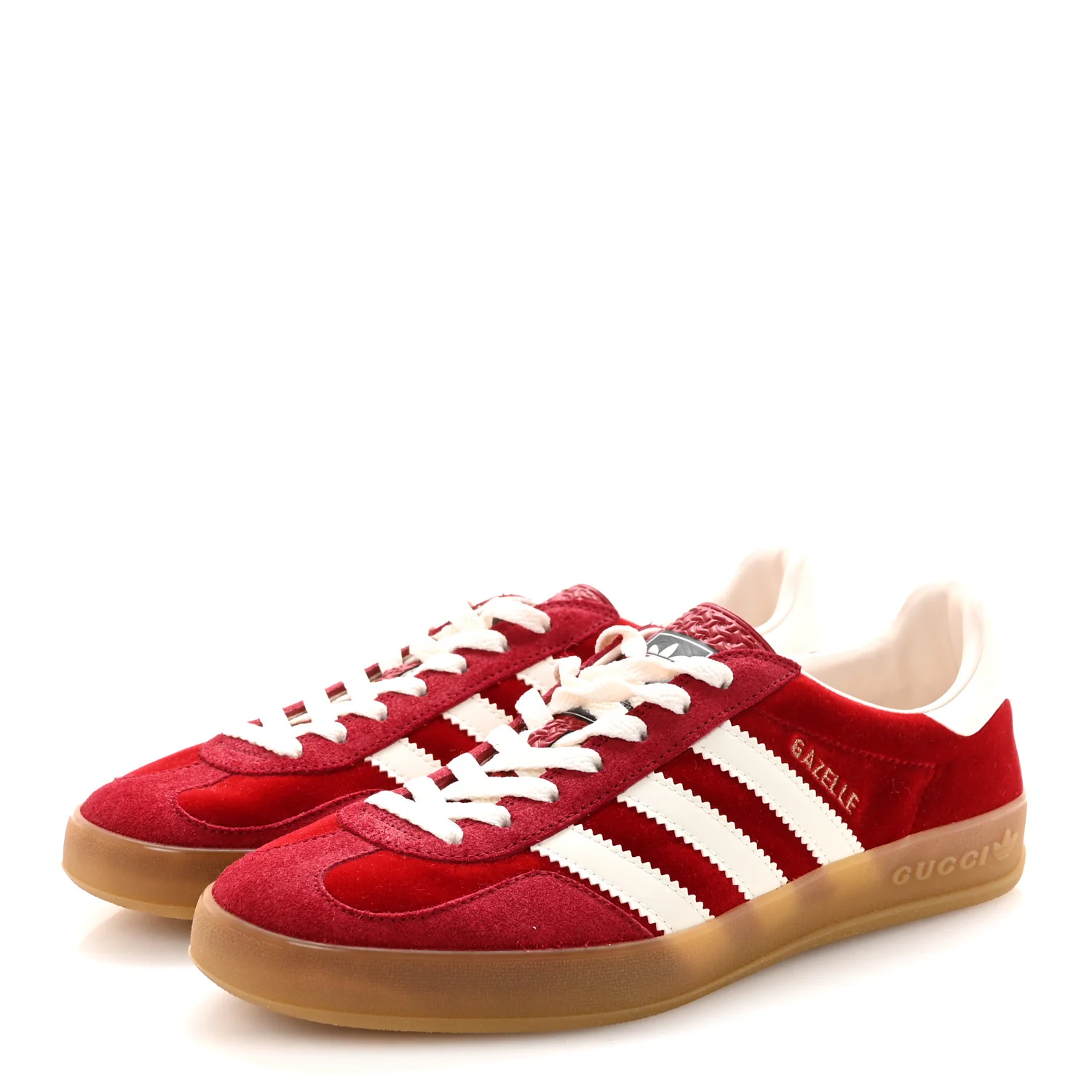 X ADIDAS Softy Velvet Suede Madeira Demetra Mens Gazelle Sneakers 8 Vulcanic Red Off White Hibiscus Red - Image 4