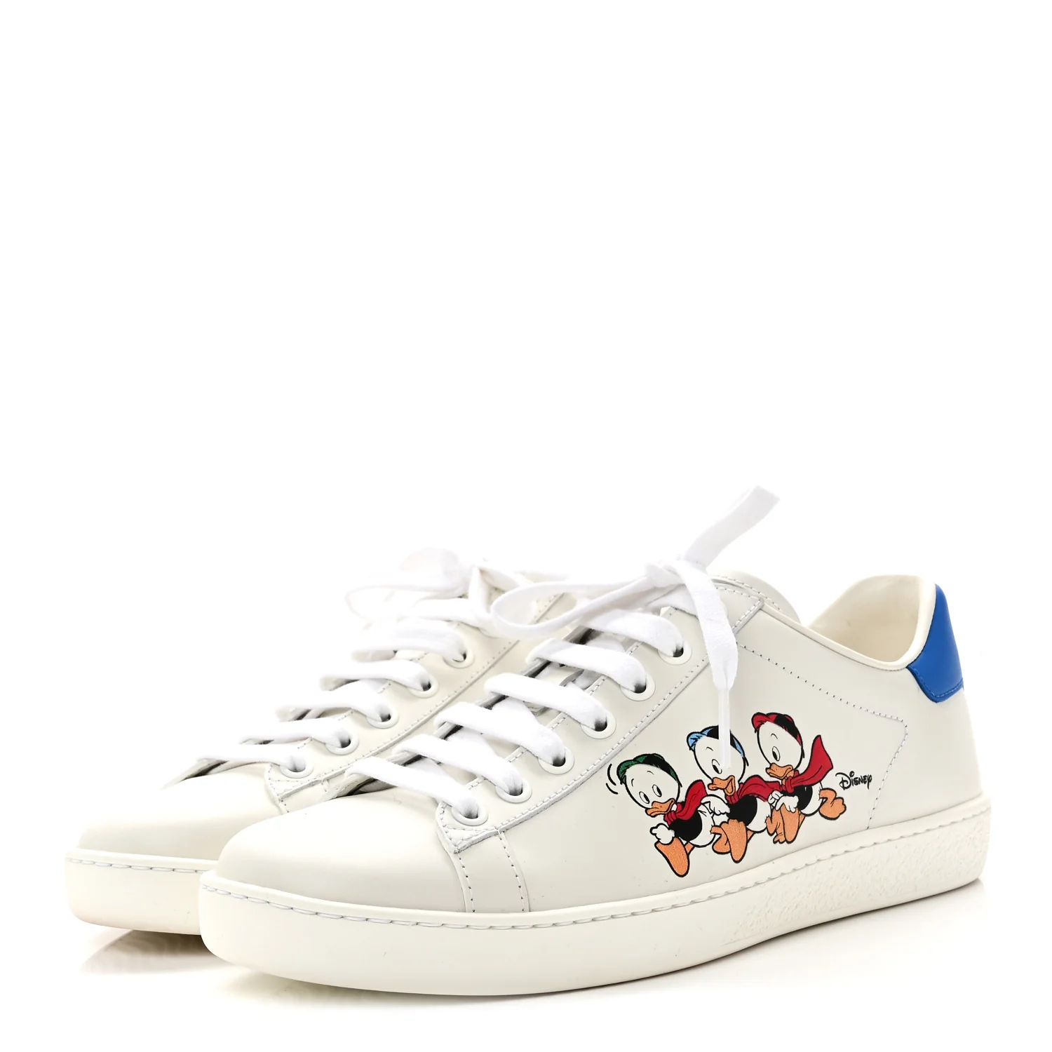 X DISNEY Calfskin Miro Soft Donald Duck Womens Ace Sneakers 37 White Bright Splash - Image 4