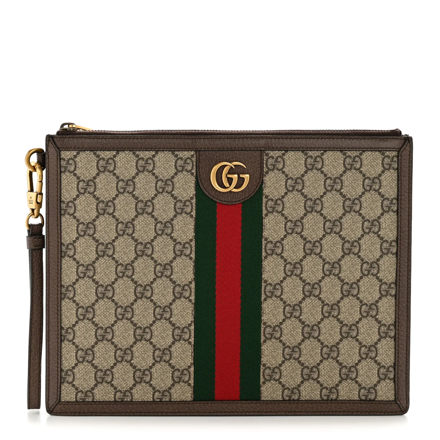 X DISNEY GG Supreme Monogram Web Three Little Pigs Ophidia Documents Holder Beige New Acero