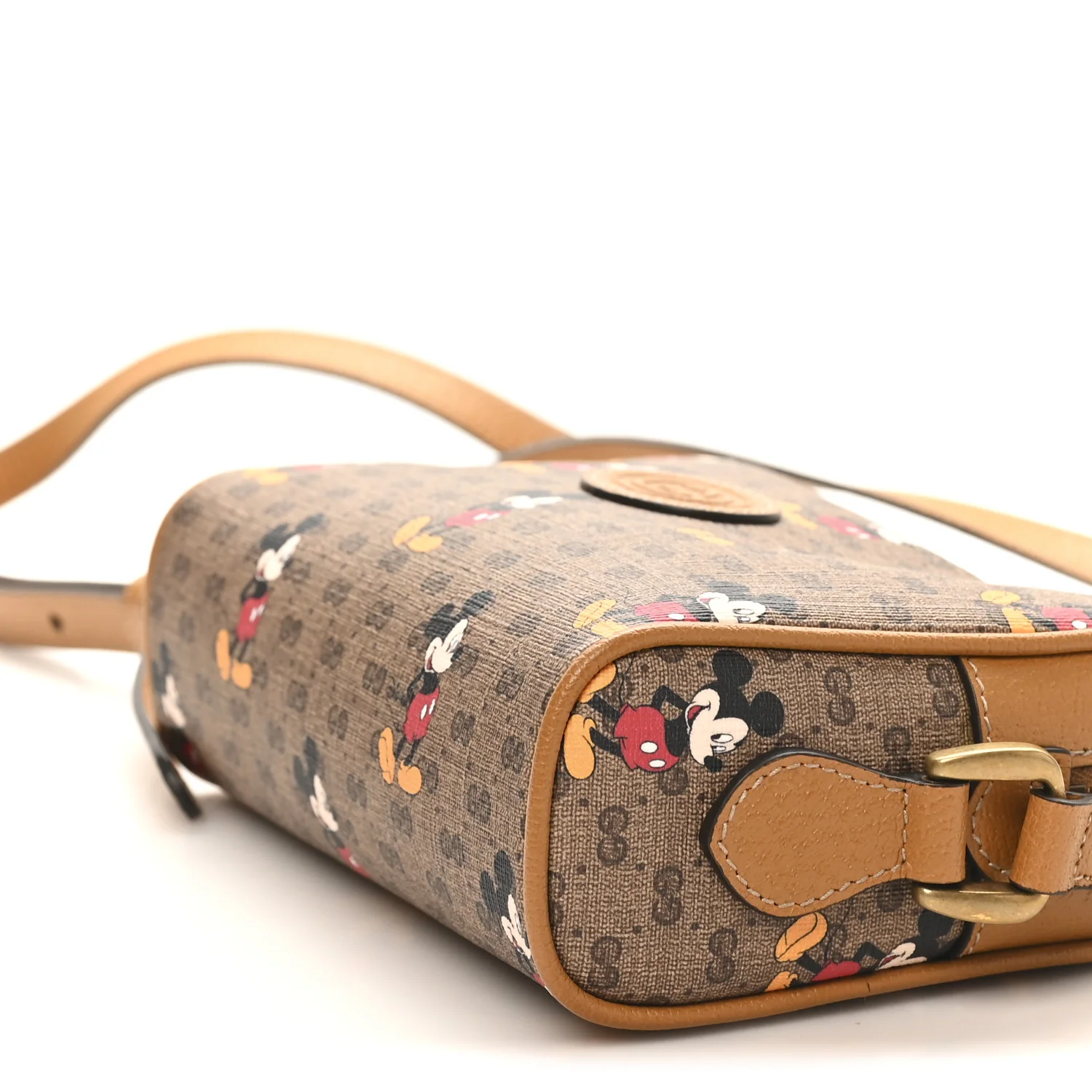 X DISNEY Mini Vintage GG Supreme Monogram Mickey Mouse Shoulder Bag Beige Vintage Sun Oil - Image 10