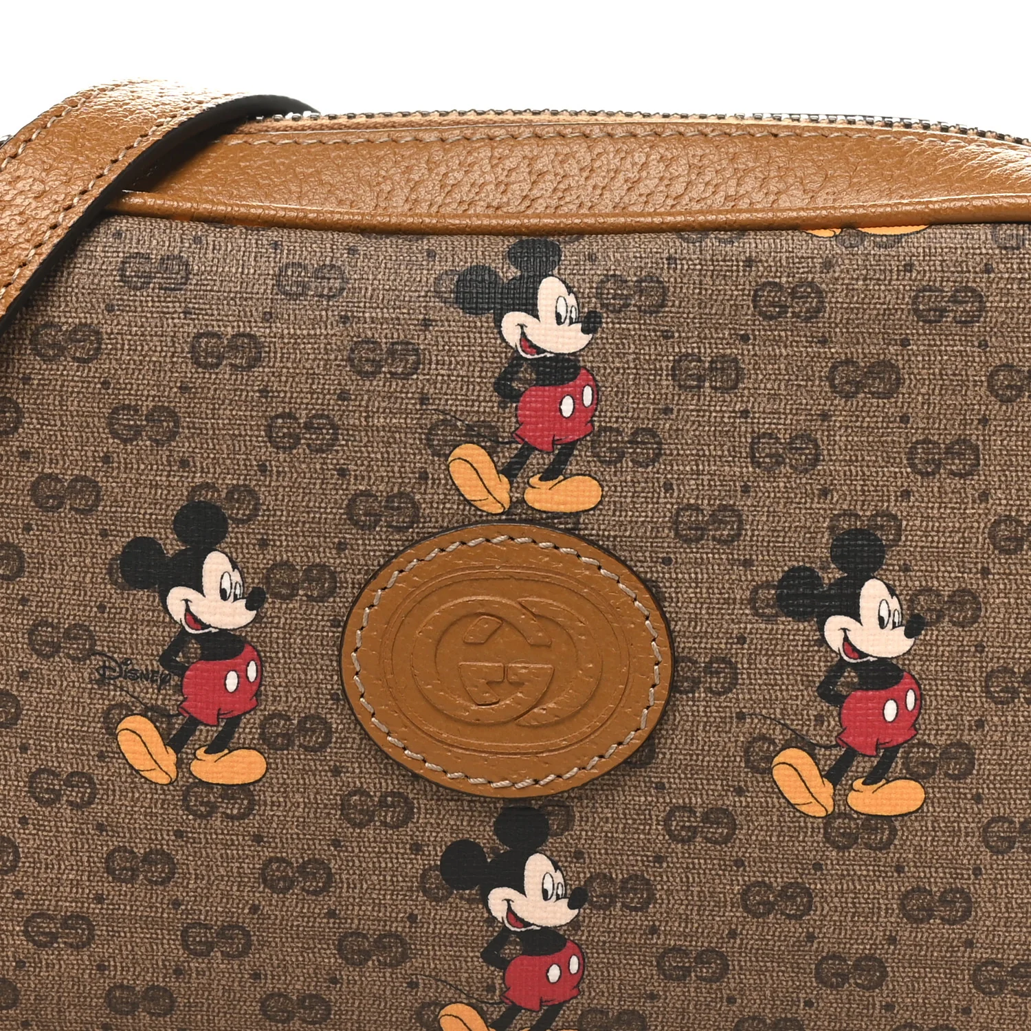 X DISNEY Mini Vintage GG Supreme Monogram Mickey Mouse Shoulder Bag Beige Vintage Sun Oil - Image 8