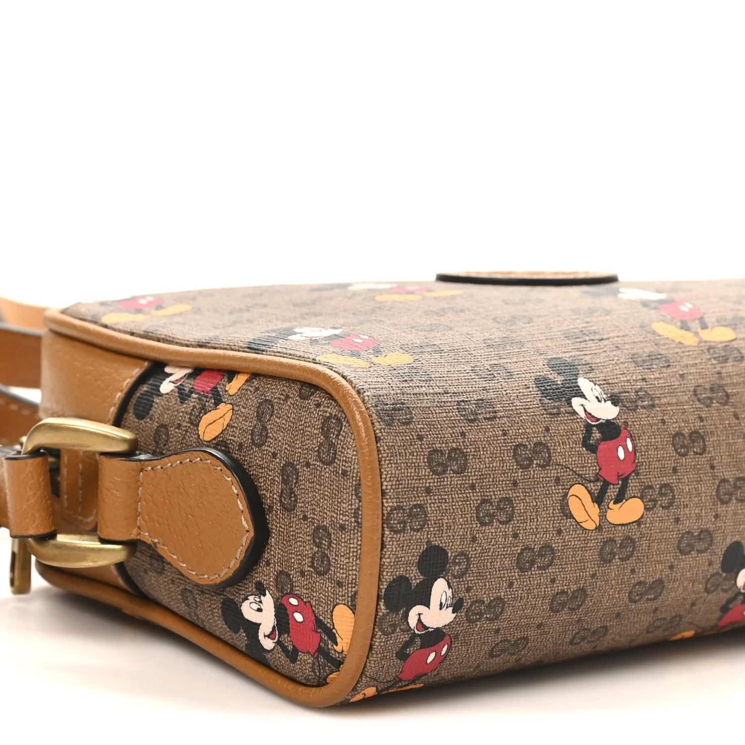 X DISNEY Mini Vintage GG Supreme Monogram Mickey Mouse Shoulder Bag Beige Vintage Sun Oil - Image 9
