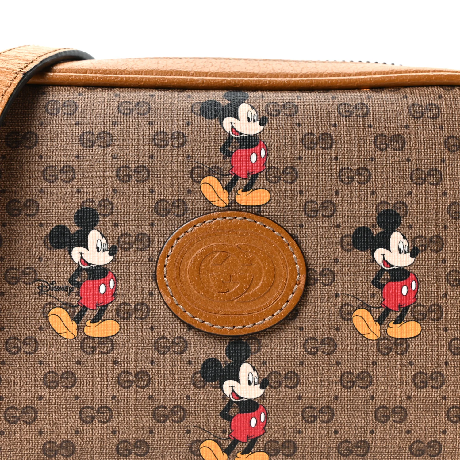 X DISNEY Mini Vintage GG Supreme Monogram Mickey Mouse Shoulder Bag Beige Vintage Sun Oil - Image 8
